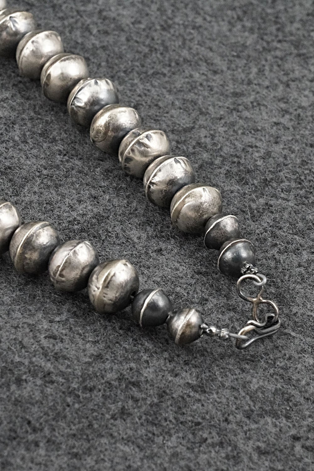Multi-Stone & Sterling Silver Navajo Pearl Necklace 20" - Vintage