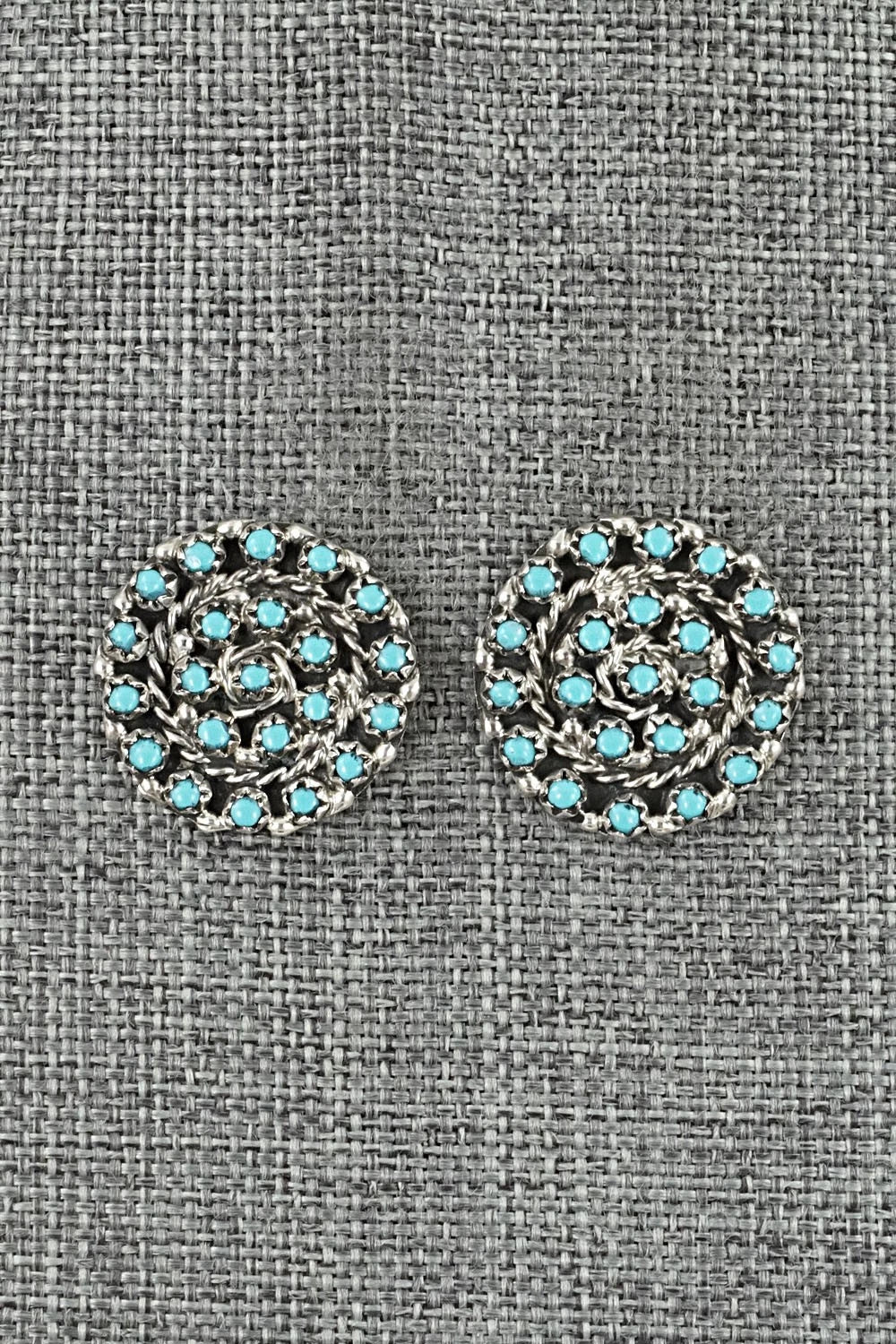 Turquoise & Sterling Silver Earrings - Randy Hooee