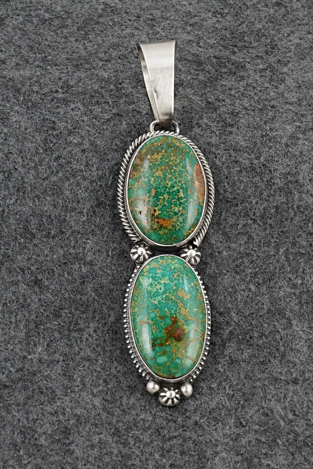 Turquoise & Sterling Silver Pendant - Darrin Livingston