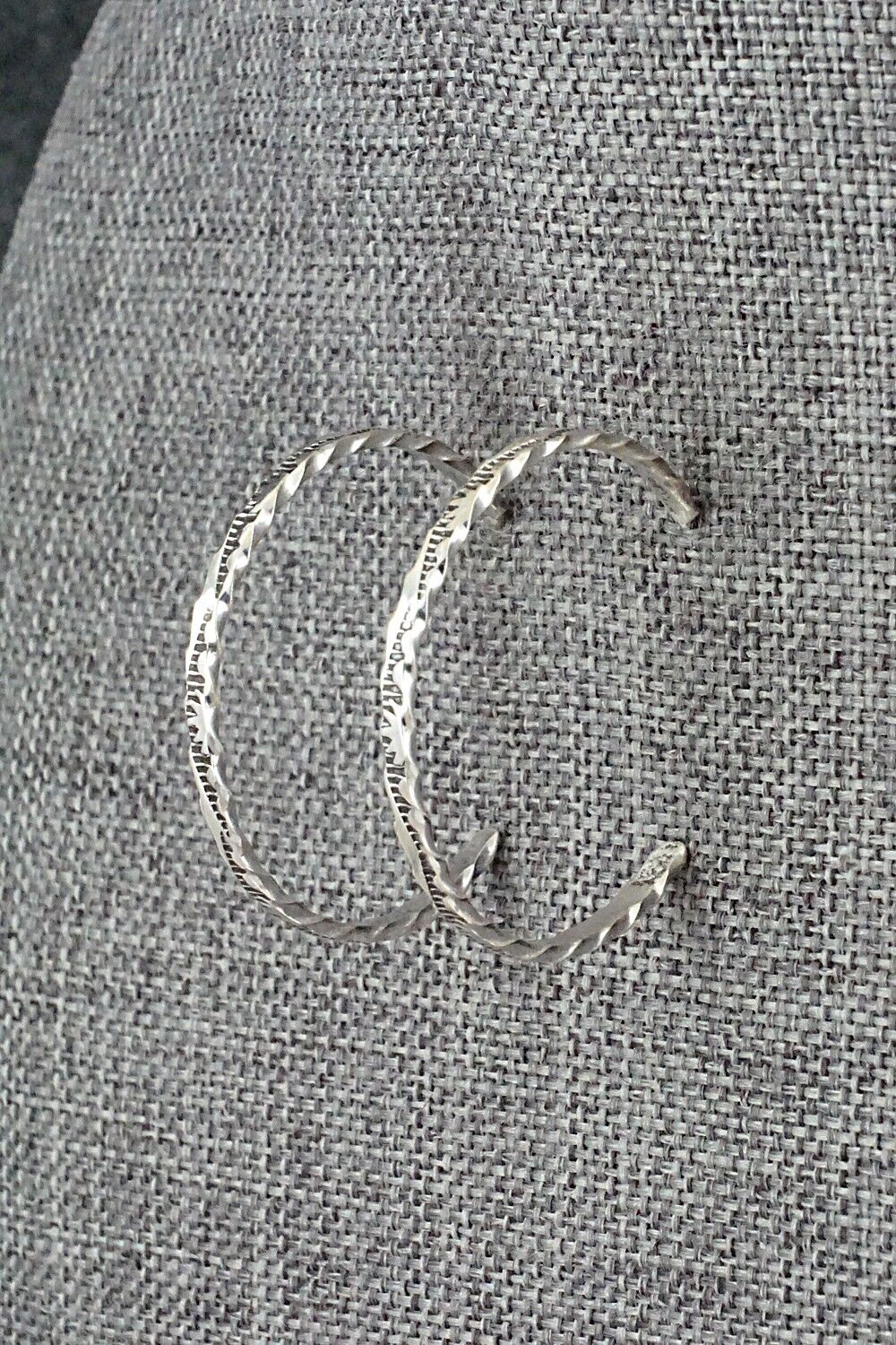 Sterling Silver Hoop Earrings - Elaine Tahe