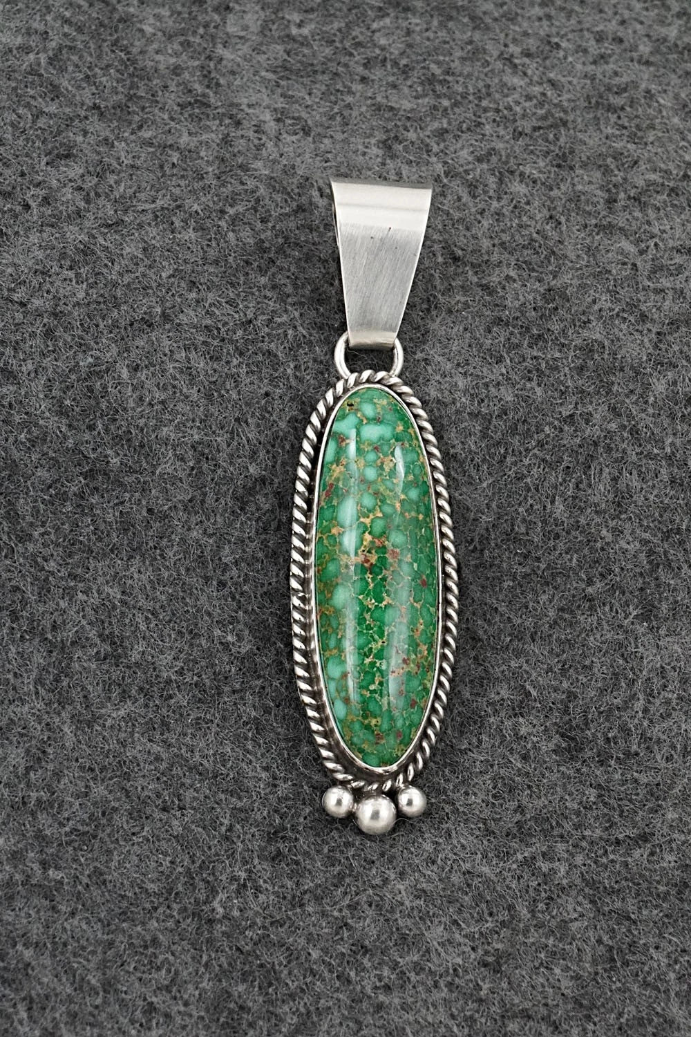 Turquoise & Sterling Silver Pendant - Eugene Gruber