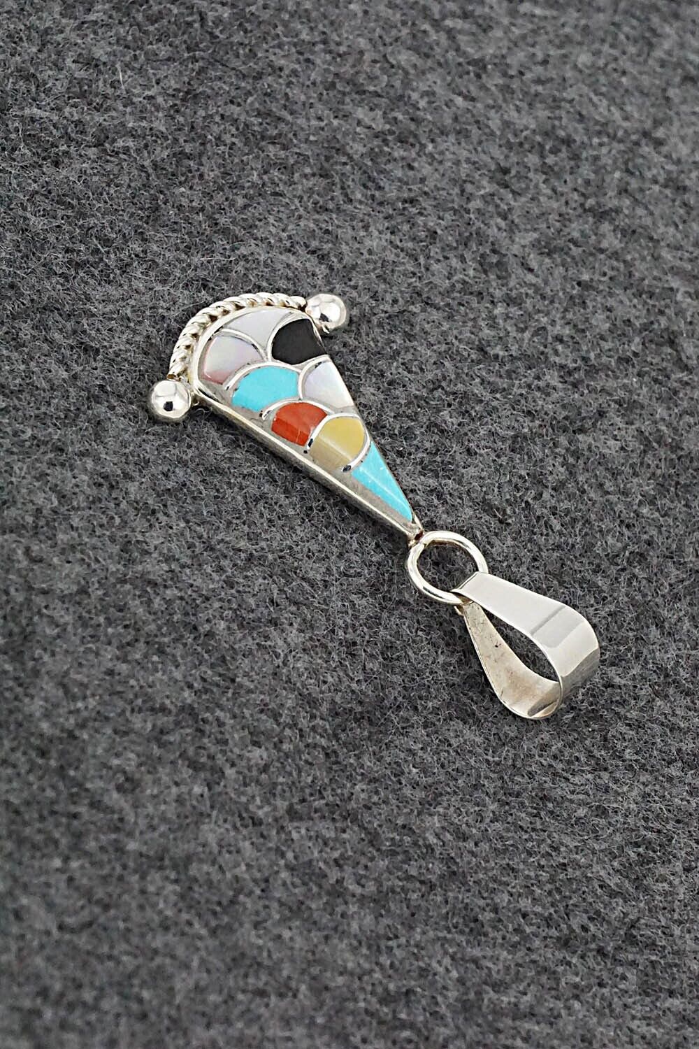 Multi-Stone & Sterling Silver Pendant - Carlen Seoutewa