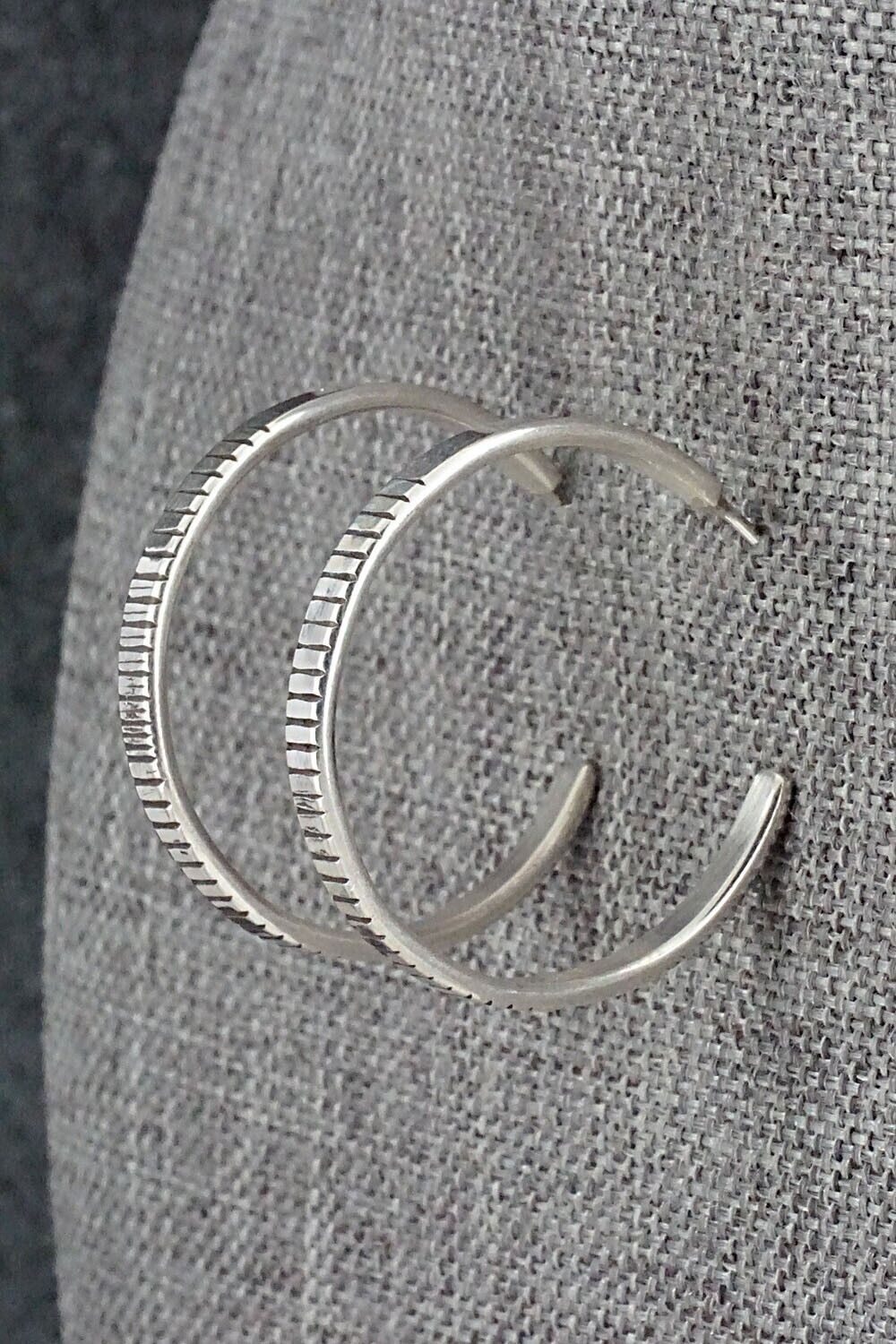 Sterling Silver Hoop Earrings - Elaine Tahe