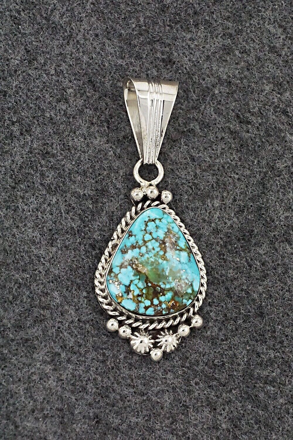Turquoise & Sterling Silver Pendant - Samuel Yellowhair