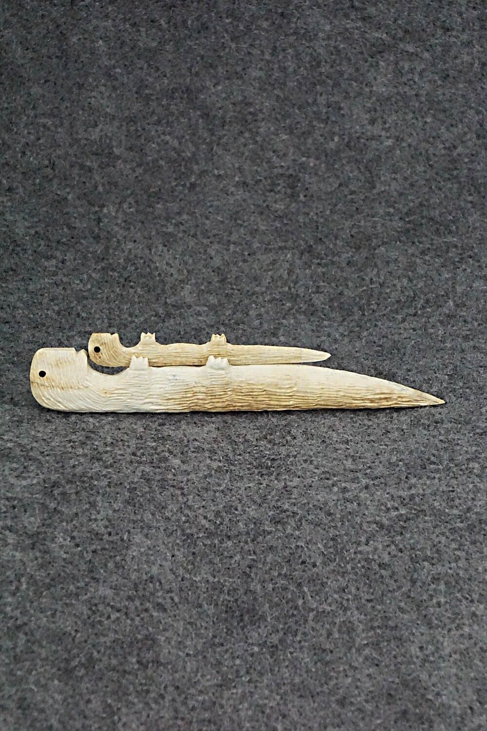 Otter and Cub Zuni Fetish Carving - Jesus Espino
