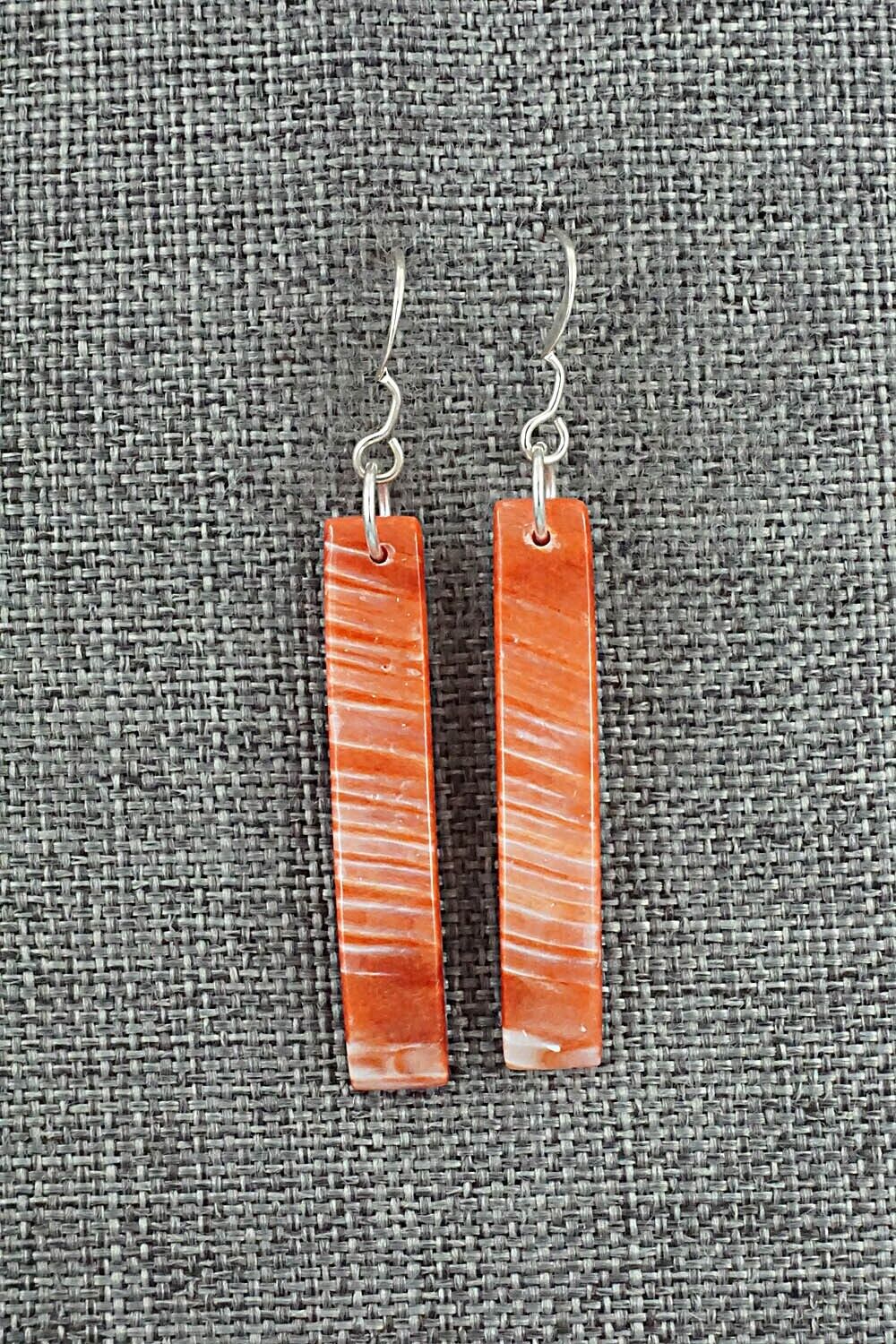 Spiny Oyster & Sterling Silver Earrings - Jesus Espino