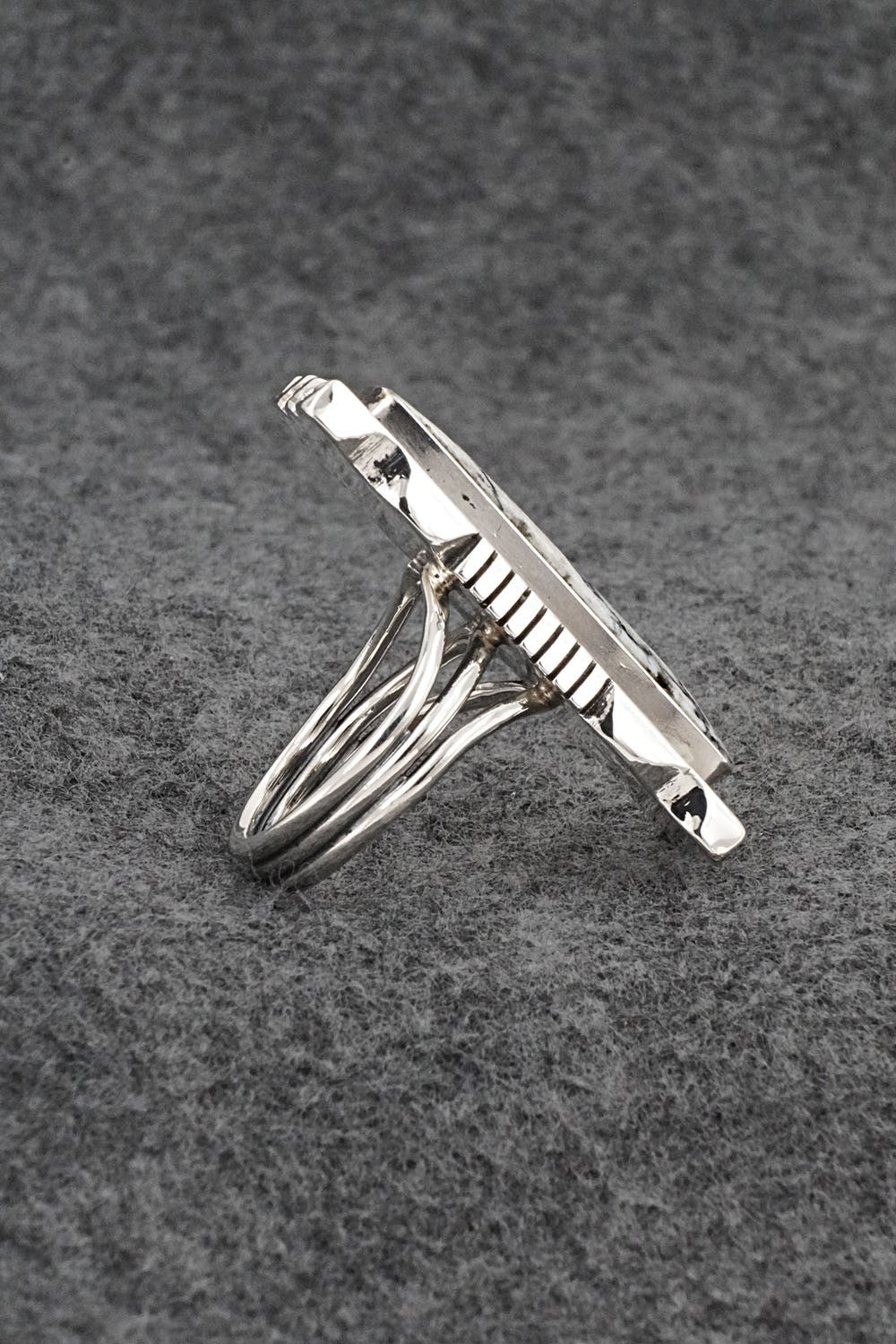 White Buffalo & Sterling Silver Ring - Larson Lee - Size 9