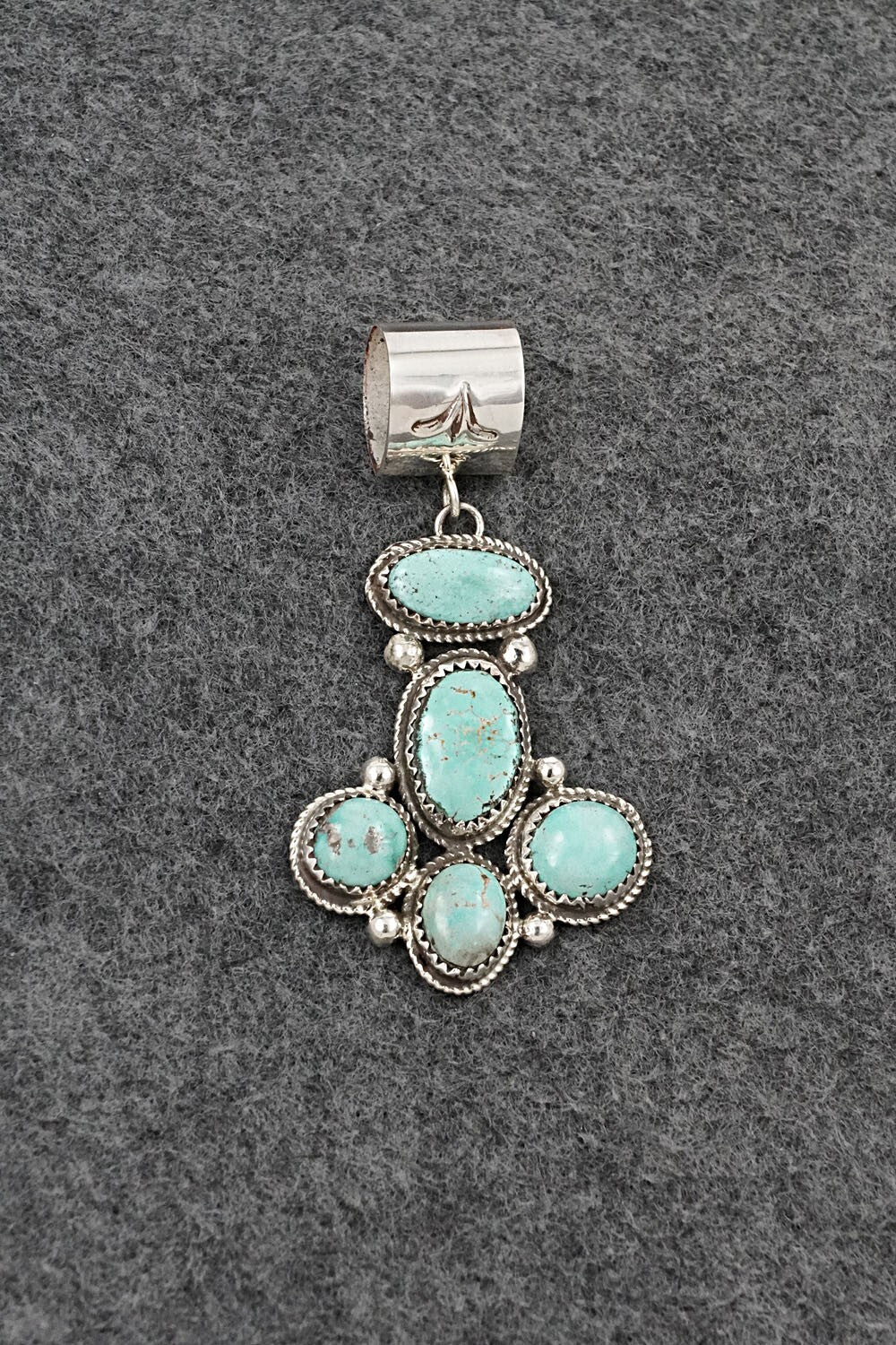 Turquoise & Sterling Silver Pendant - Ernest Hawthorne