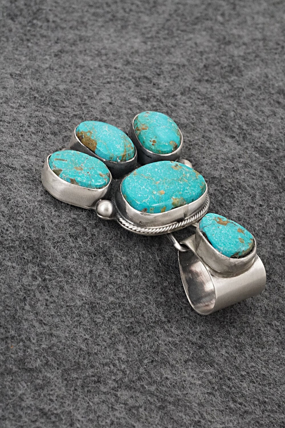 Turquoise & Sterling Silver Pendant - Kathleen Livingston