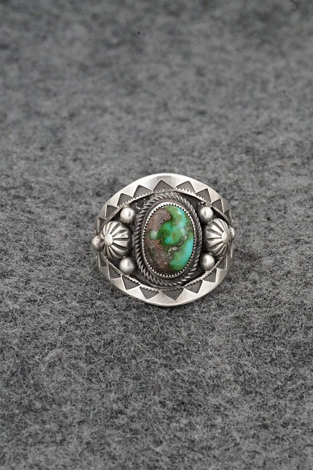 Turquoise & Sterling Silver Ring - Calvin Martinez - Size 9