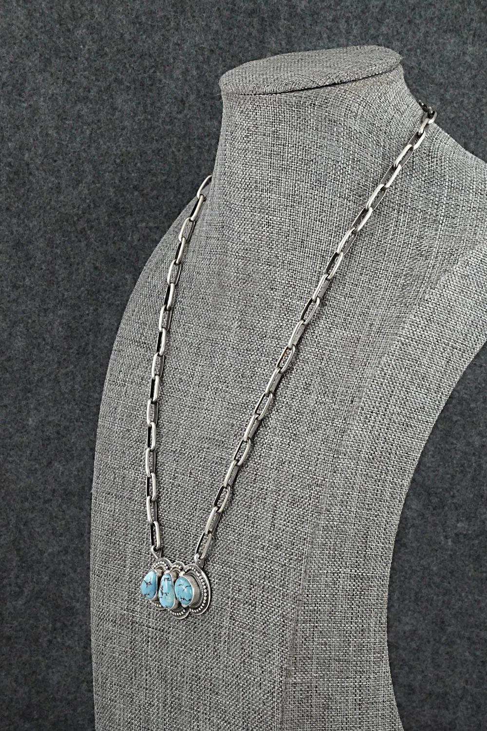 Turquoise & Sterling Silver Necklace - Kathleen Livingston