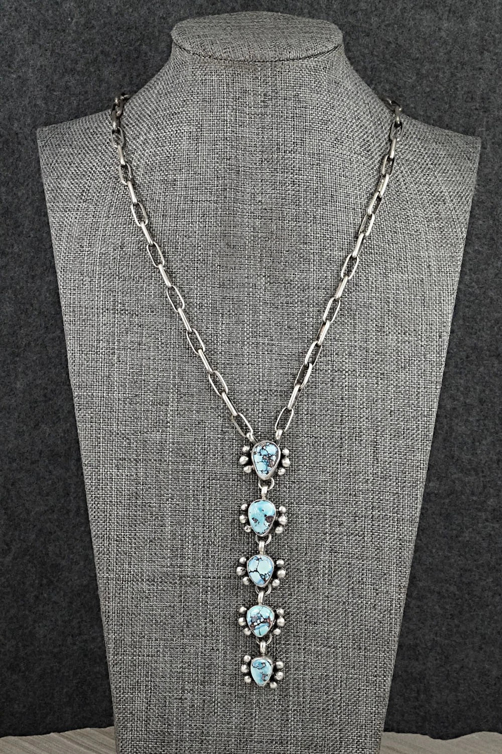 Turquoise & Sterling Silver Necklace - Bobby Johnson