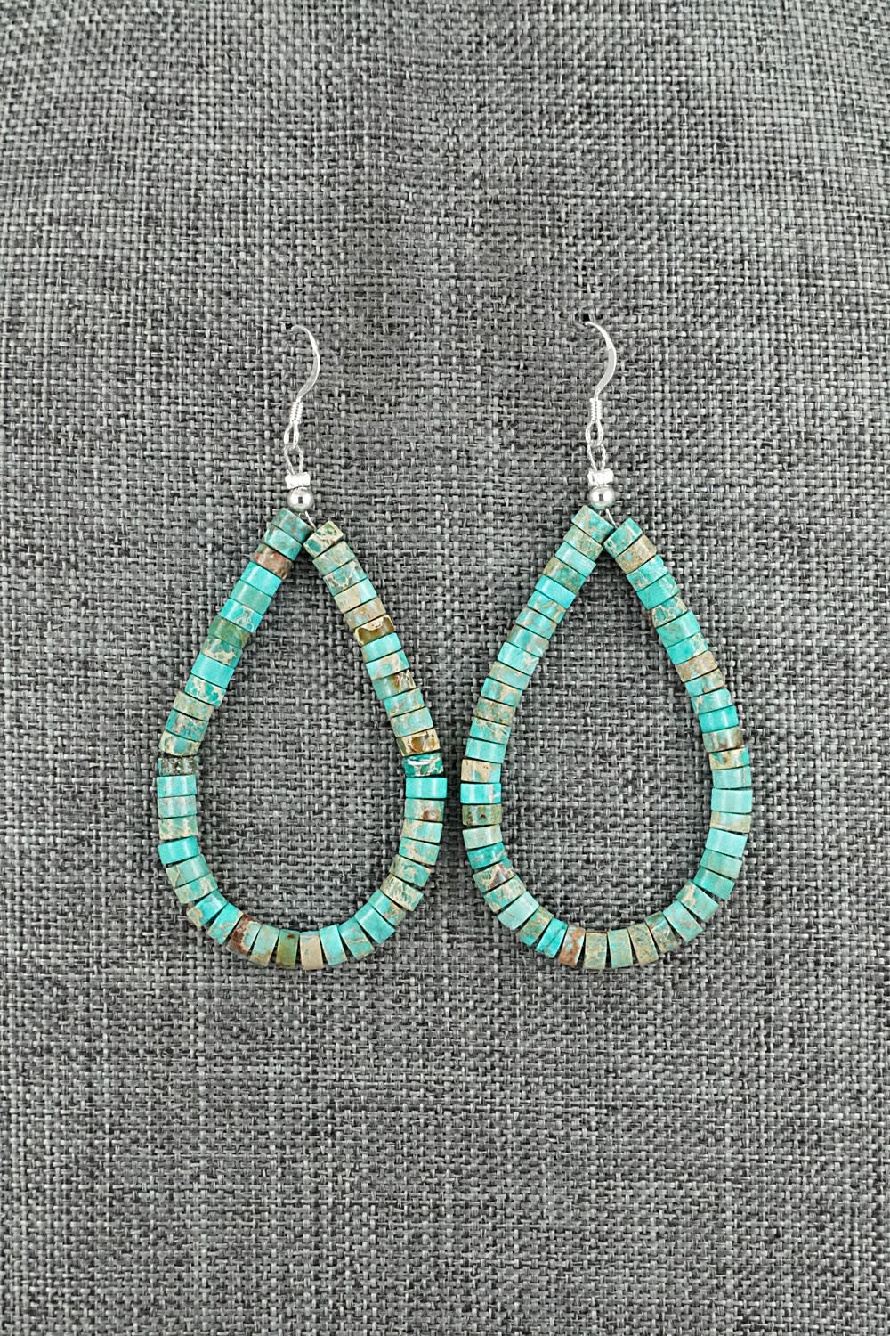 Turquoise & Sterling Silver Earrings - Doreen Jake