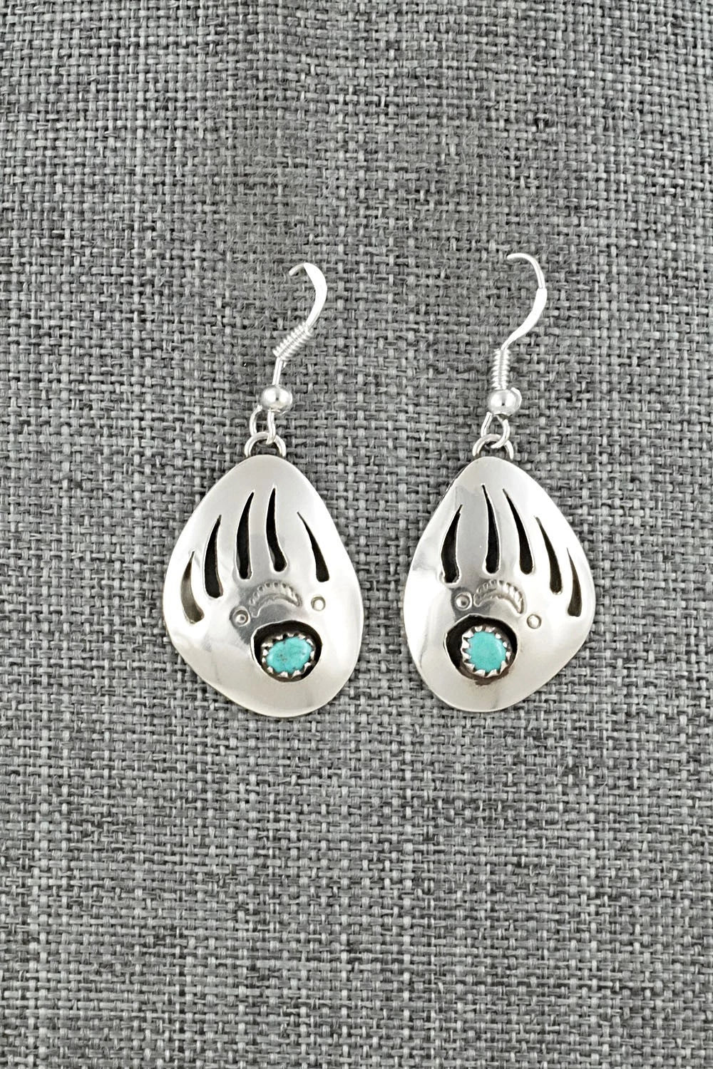 Turquoise & Sterling Silver Earrings - Ervin Begay