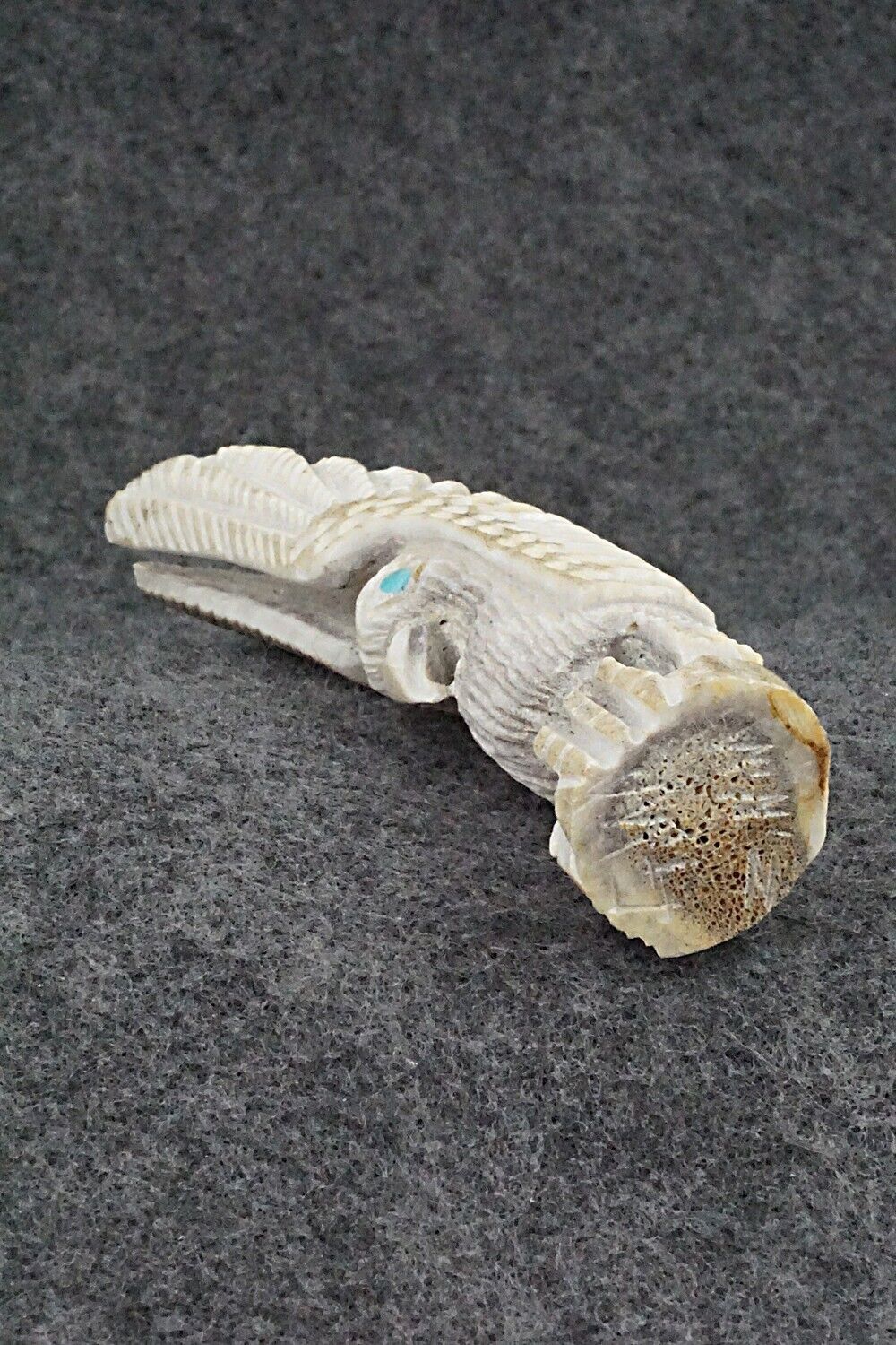 Eagle Zuni Fetish Carving - Garrick Weeka
