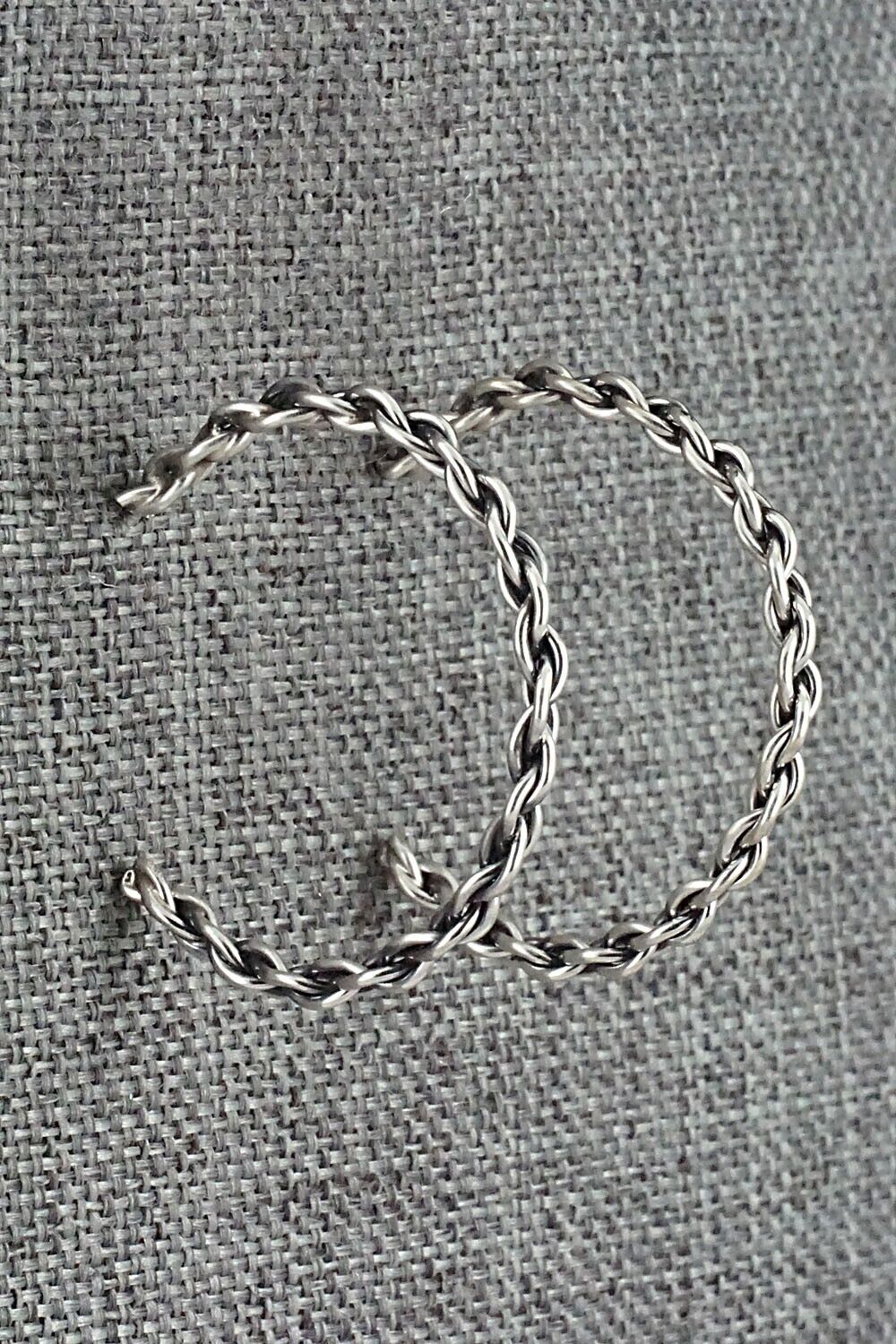 Sterling Silver Hoop Earrings - Elaine Tahe