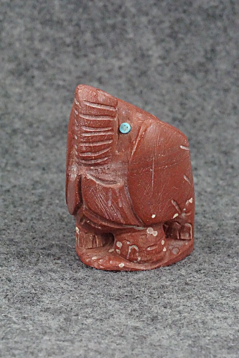 Elephant Zuni Fetish Carving - Carlton Kaamasee