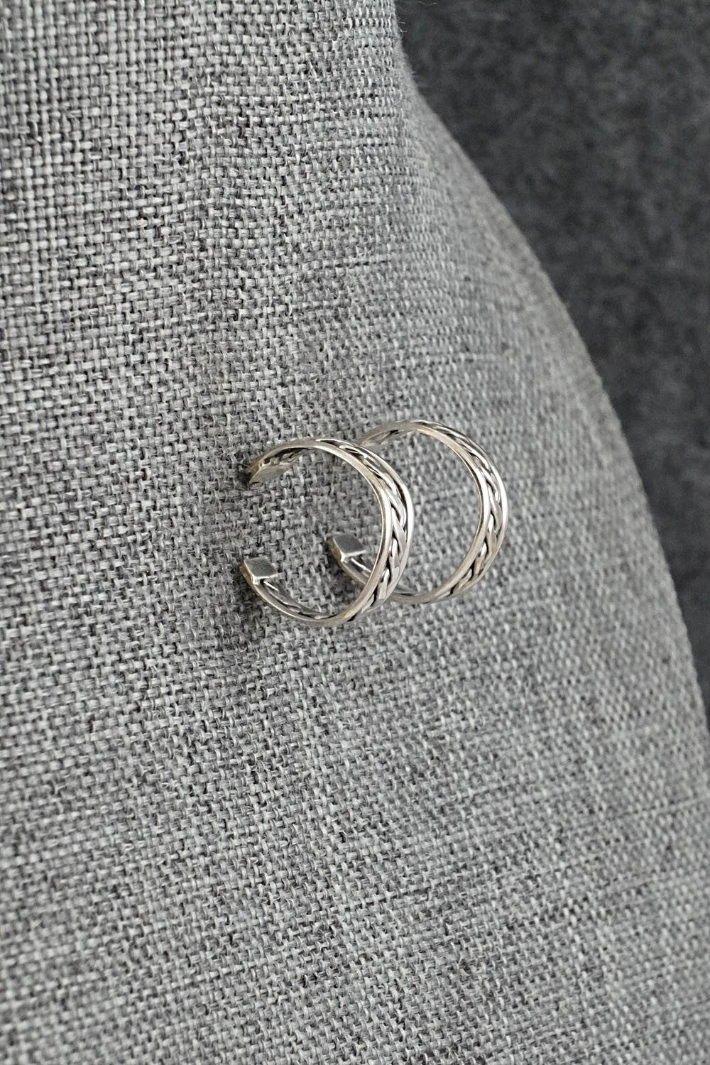 Sterling Silver Hoop Earrings - Elaine Tahe