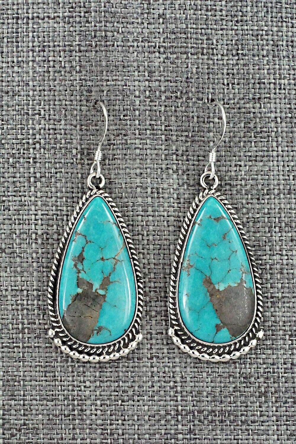 Turquoise & Sterling Silver Earrings - Verley Betone