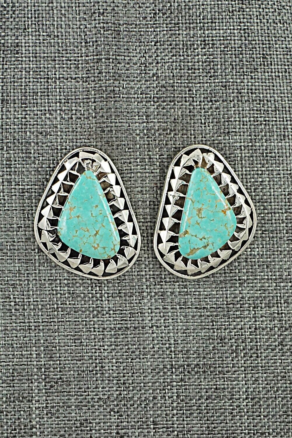 Turquoise & Sterling Silver Earrings - Sharon McCarthy