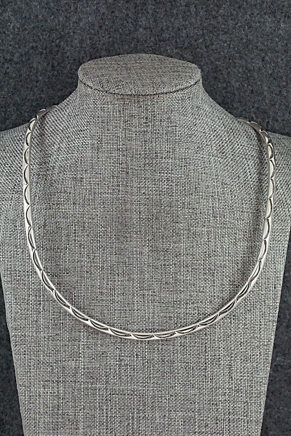 Sterling Silver Choker Necklace - Elaine Tahe
