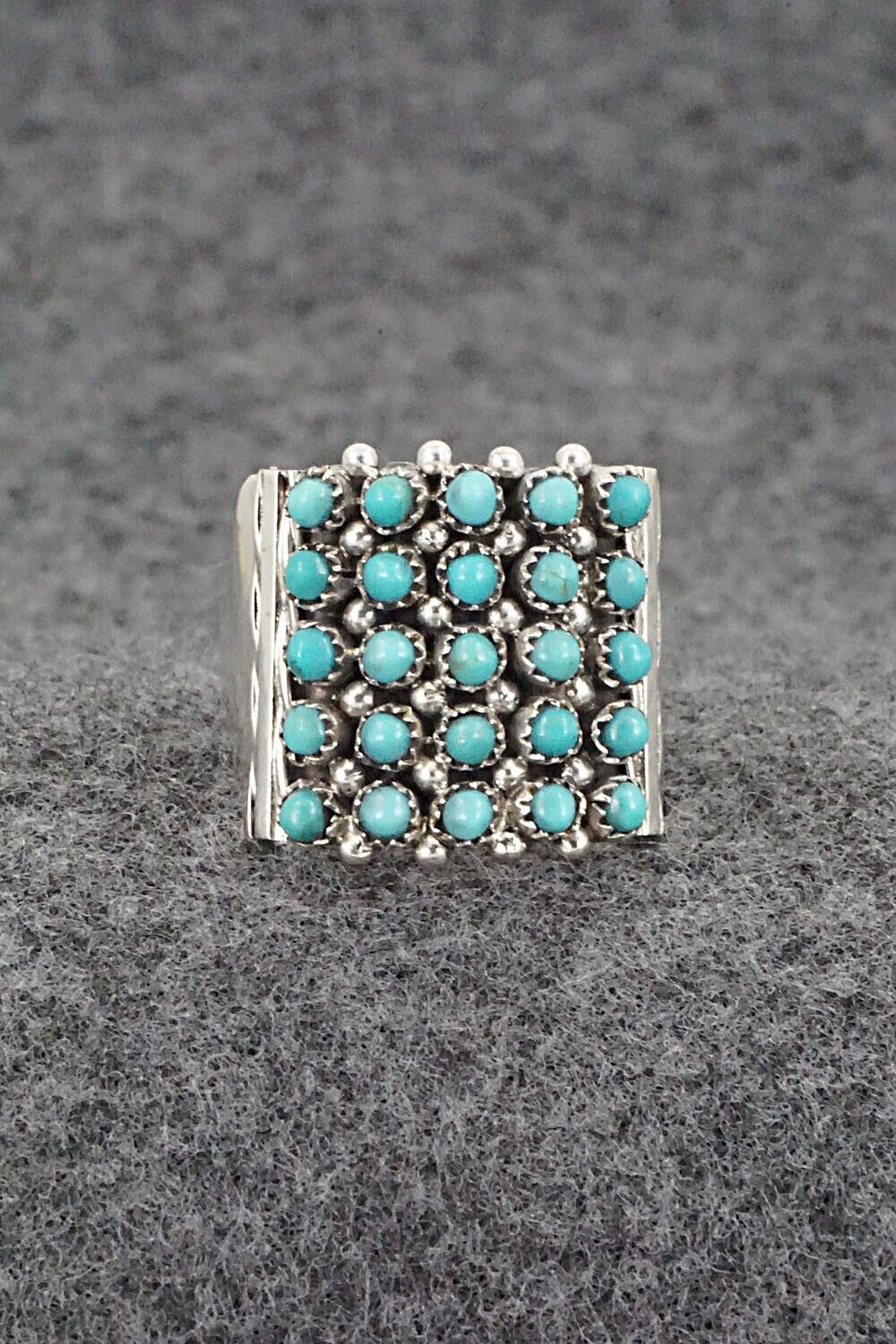 Turquoise & Sterling Silver Ring - Stephen Haloo - Size 8.5