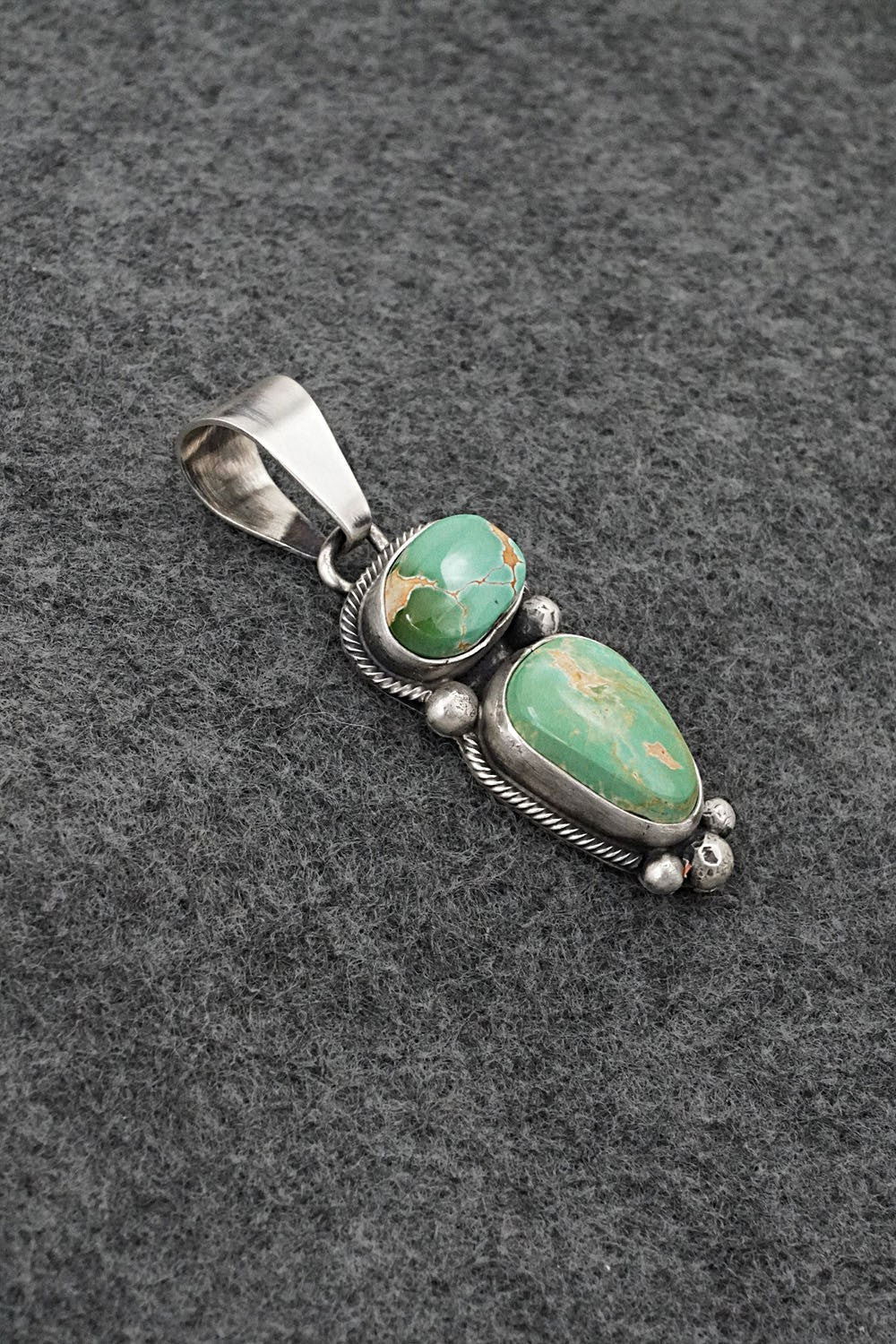 Turquoise & Sterling Silver Pendant - Darrin Livingston