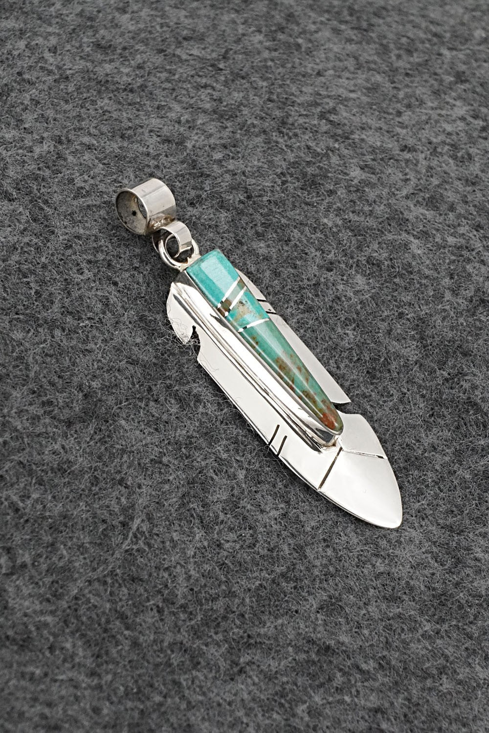 Turquoise & Sterling Silver Pendant - Marilyn Yazzie