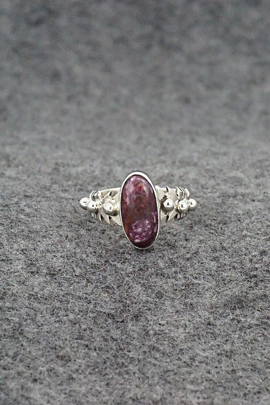 Spiny Oyster & Sterling Silver Ring - Andrew Vandever - Size 6