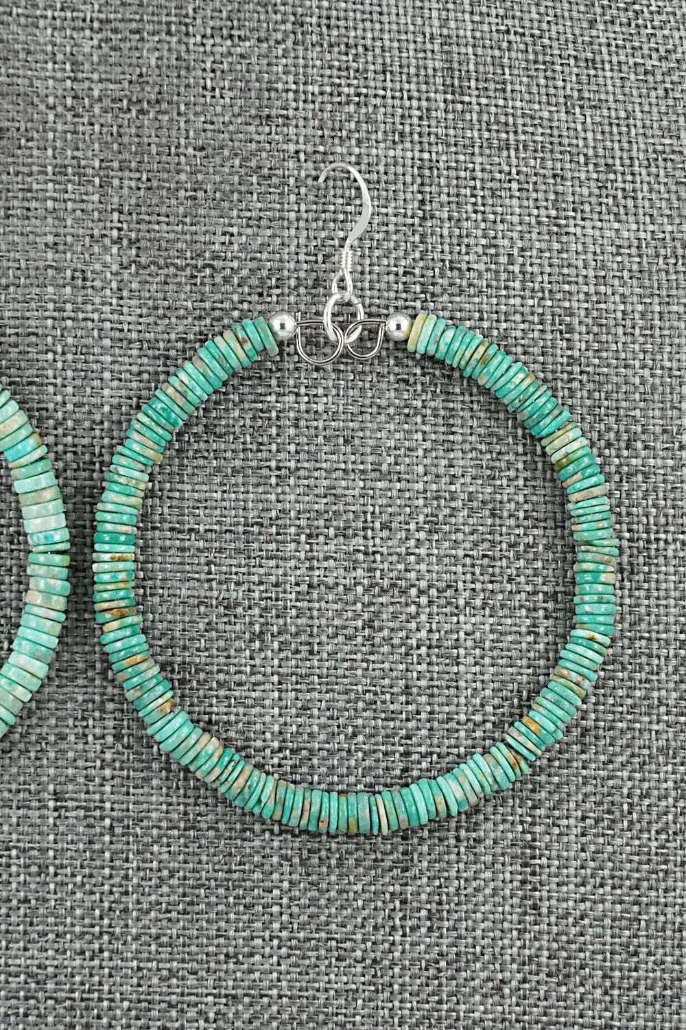 Turquoise & Sterling Silver Earrings - Doreen Jake
