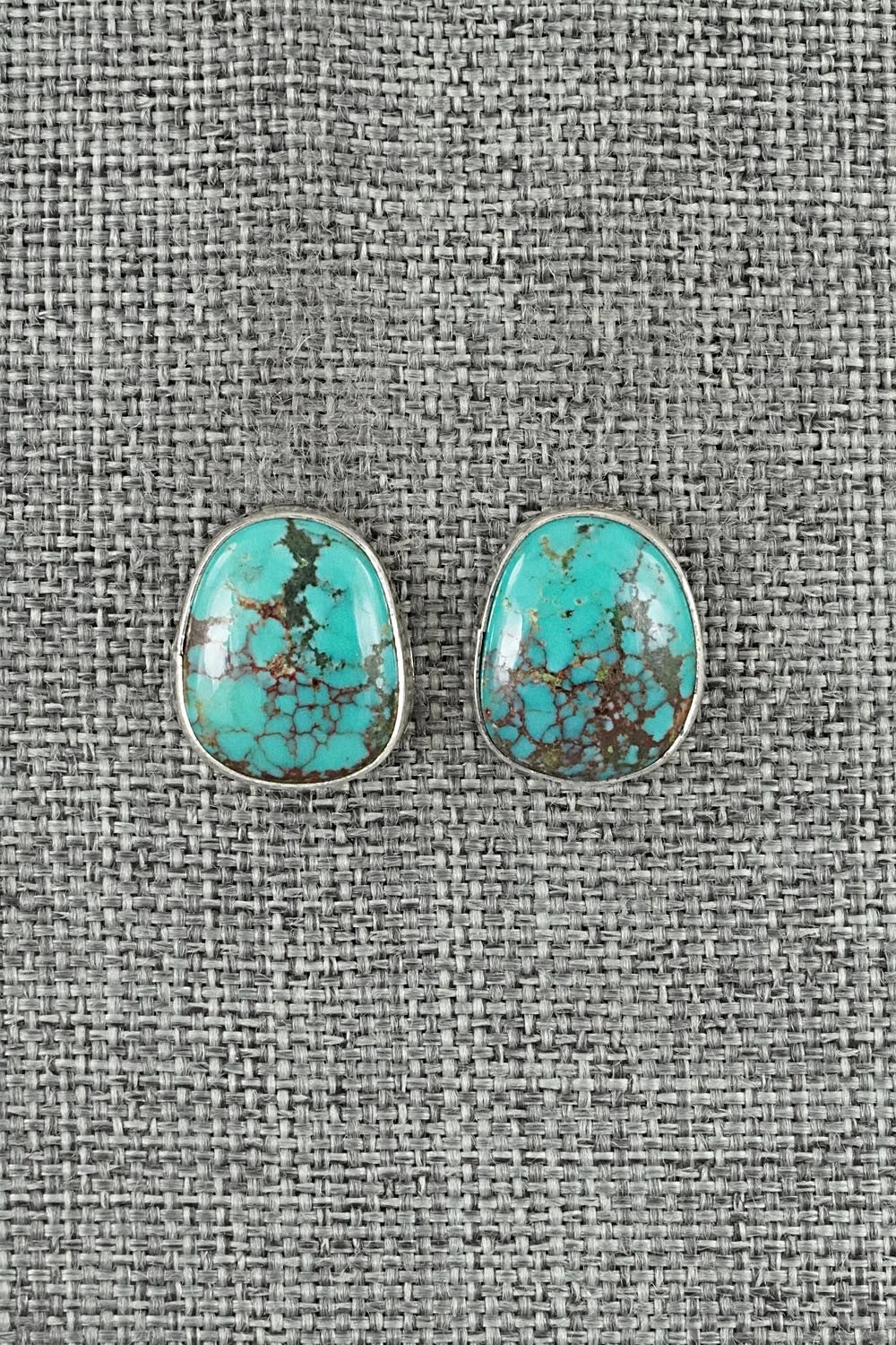 Turquoise & Sterling Silver Earrings - Rosemary Saunders