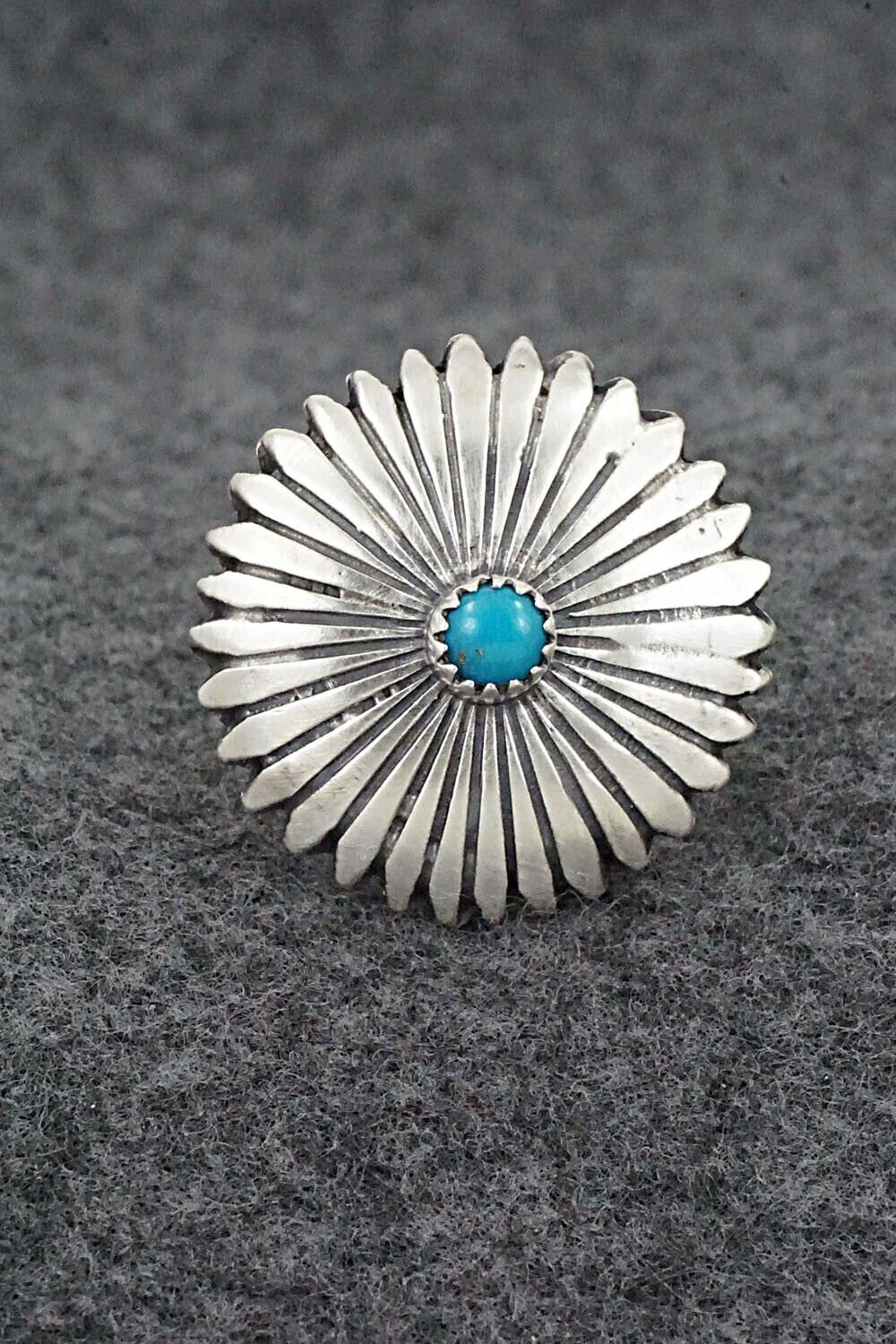 Turquoise & Sterling Silver Ring - Alice Rose Saunders - Size 7.75