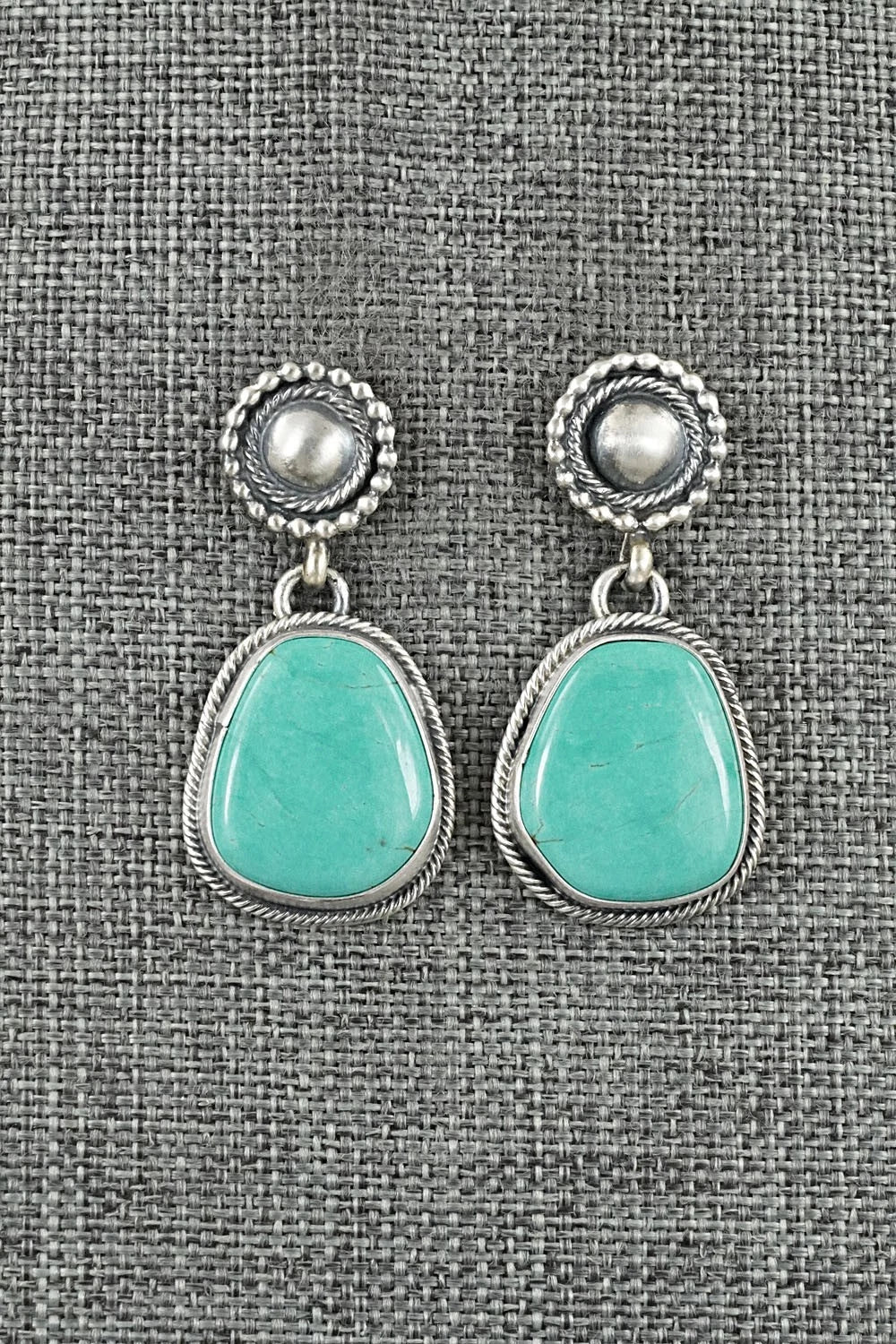 Turquoise & Sterling Silver Earrings - Darrin Livingston