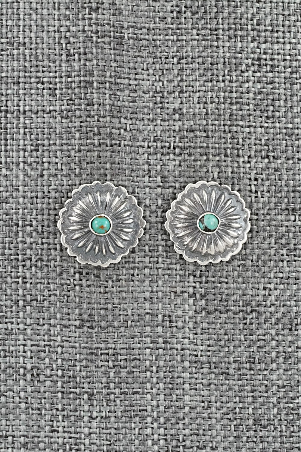Turquoise & Sterling Silver Earrings - Terry Charlie