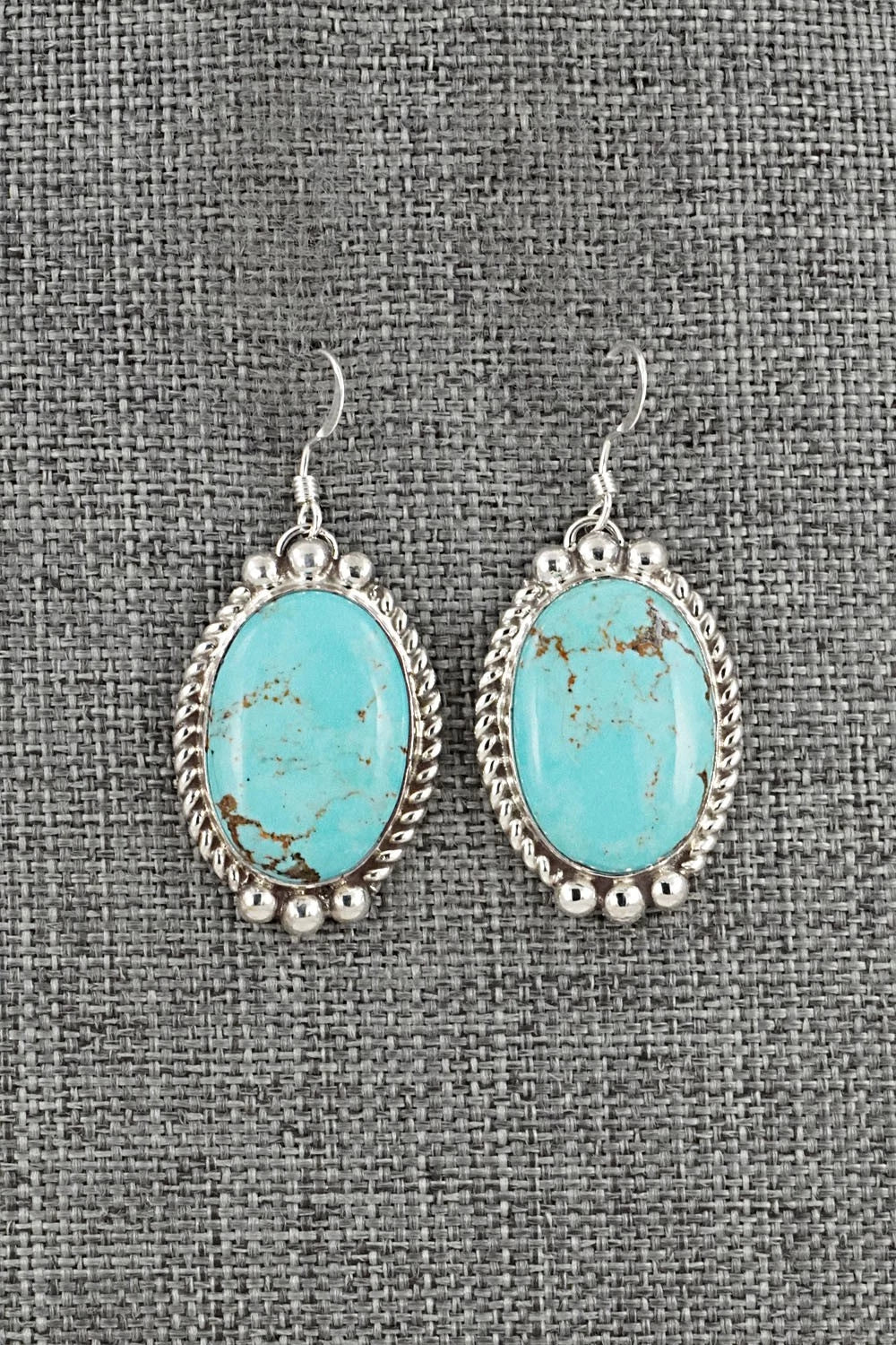 Turquoise & Sterling Silver Earrings - Antwone Brown