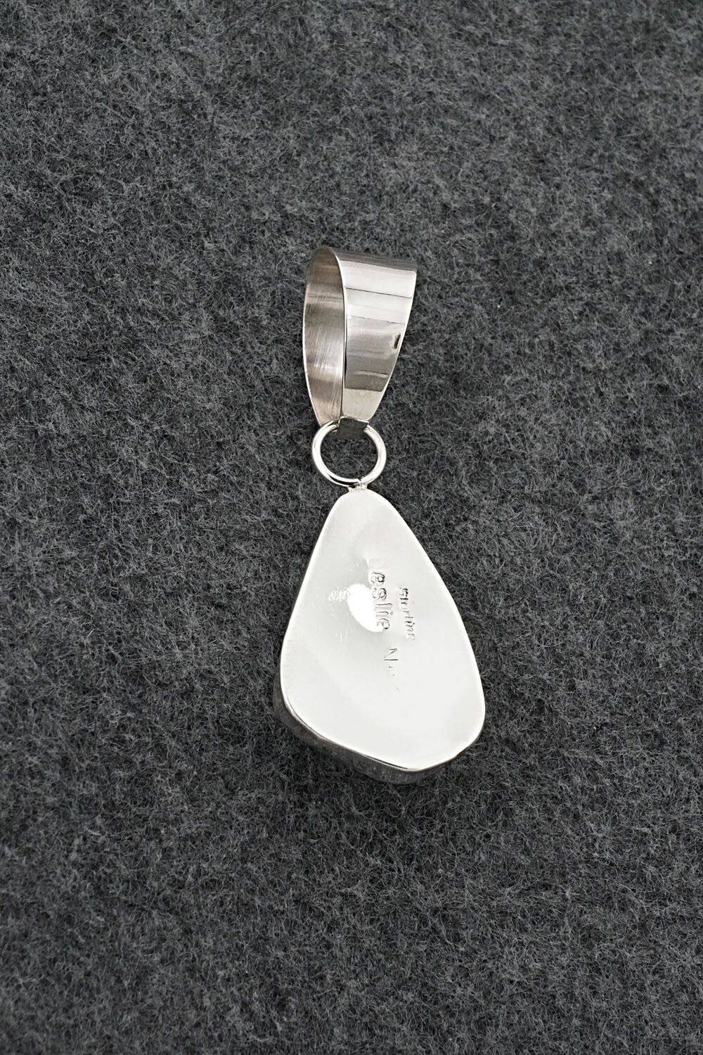 Turquoise and Sterling Silver Pendant - Leslie Nez