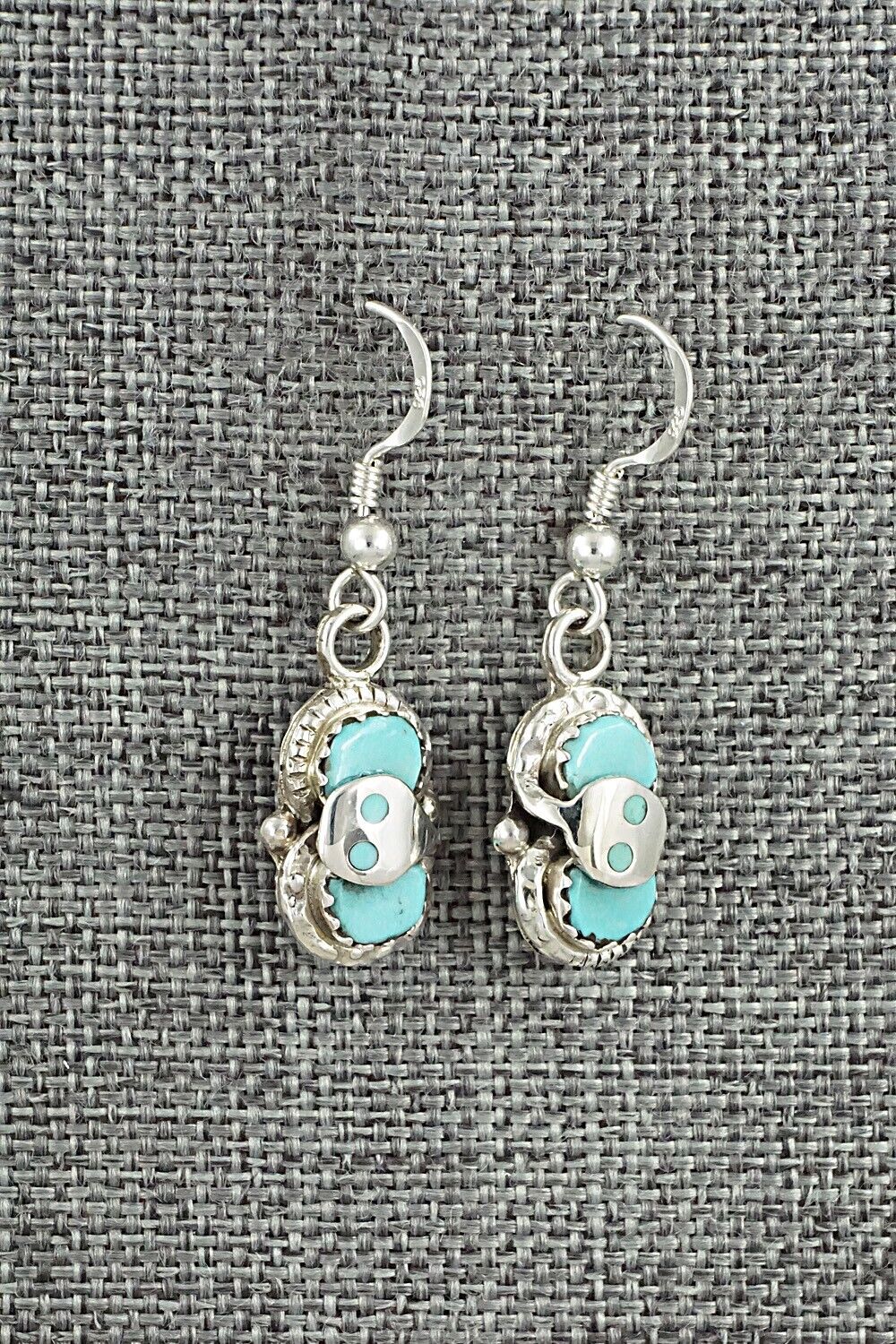 Turquoise & Sterling Silver Earrings - Joy Calavaza