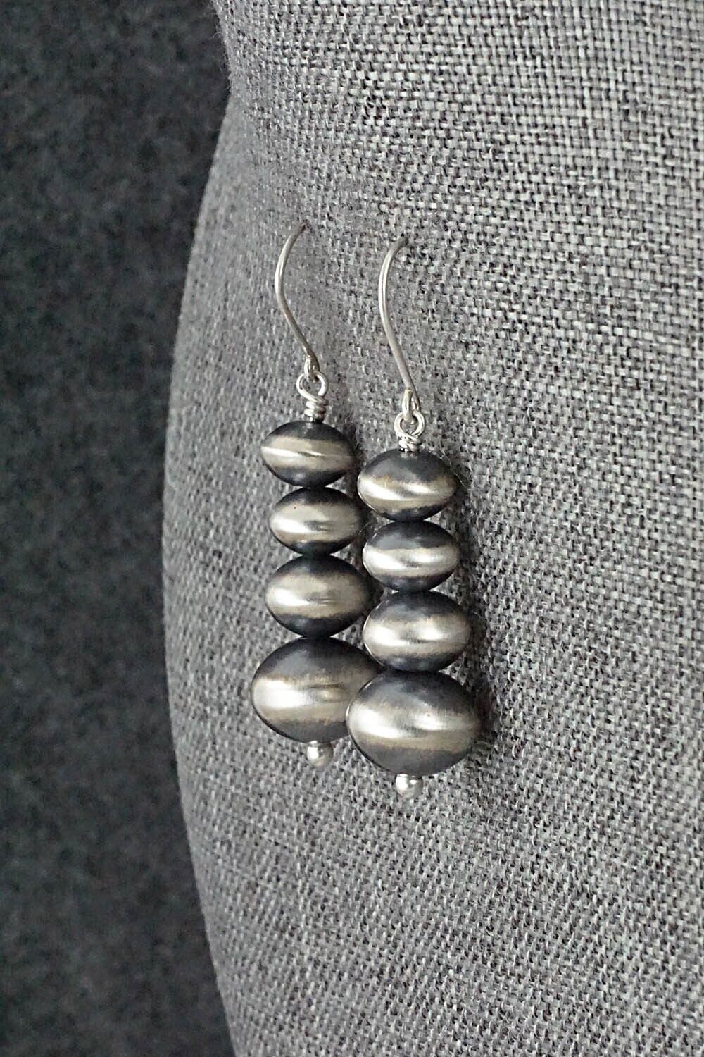 Sterling Silver Navajo Pearl Earrings - Bryannen Halwood