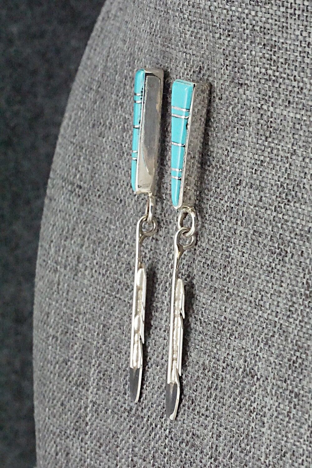 Turquoise & Sterling Silver Earrings - Terrance Panteah & Tammy Johnson