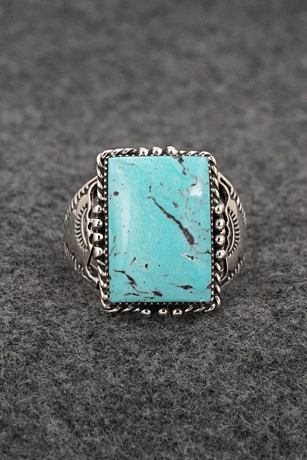 Turquoise & Sterling Silver Ring - Gregg Yazzie - Size 10