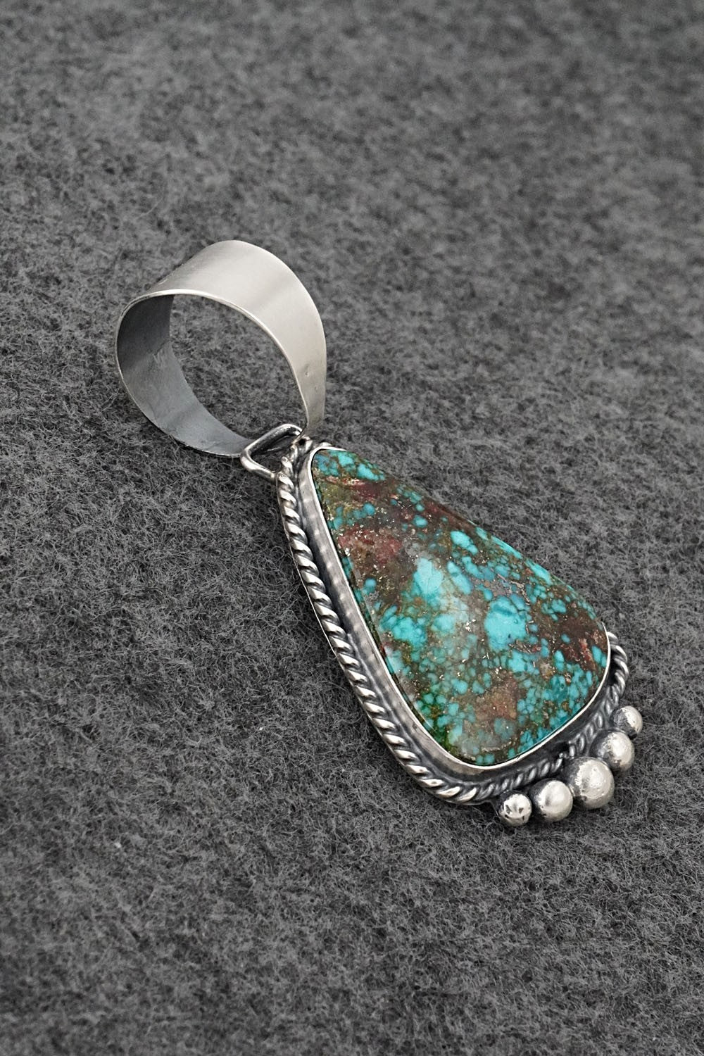 Turquoise & Sterling Silver Pendant - Rena Begay