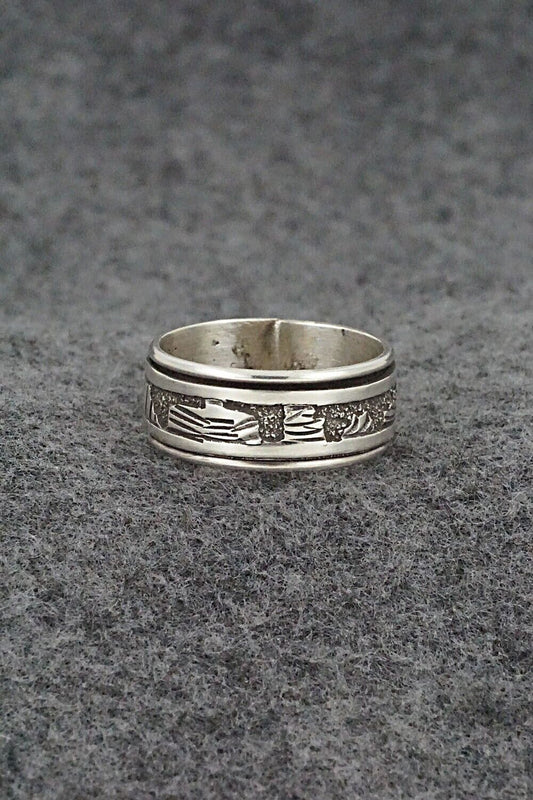 Sterling Silver Spinner Ring - Elaine Becenti - Size 10.75