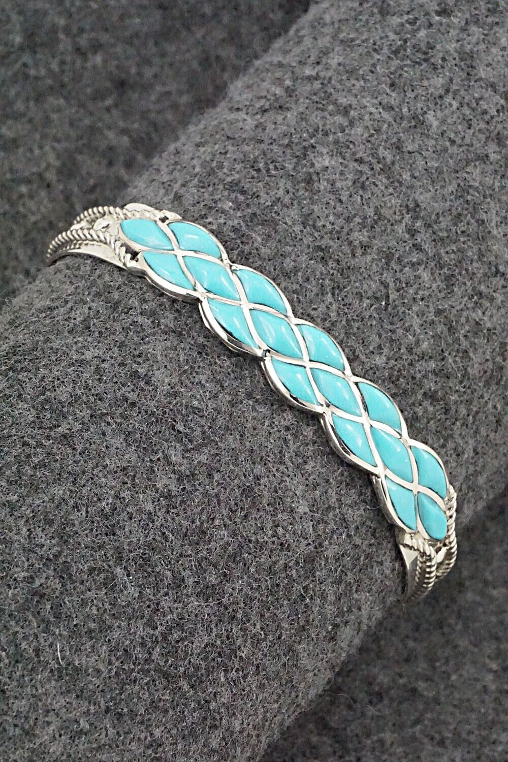Turquoise & Sterling Silver Bracelet - Derrick & Lorelia Chavez