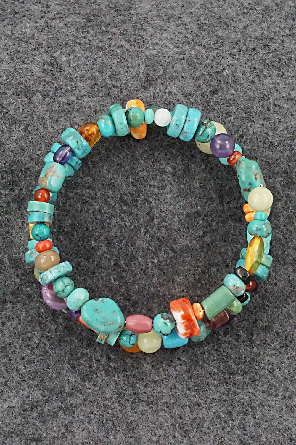 Multi-Stone Beaded Wrap Bracelet - Helen Tsosie