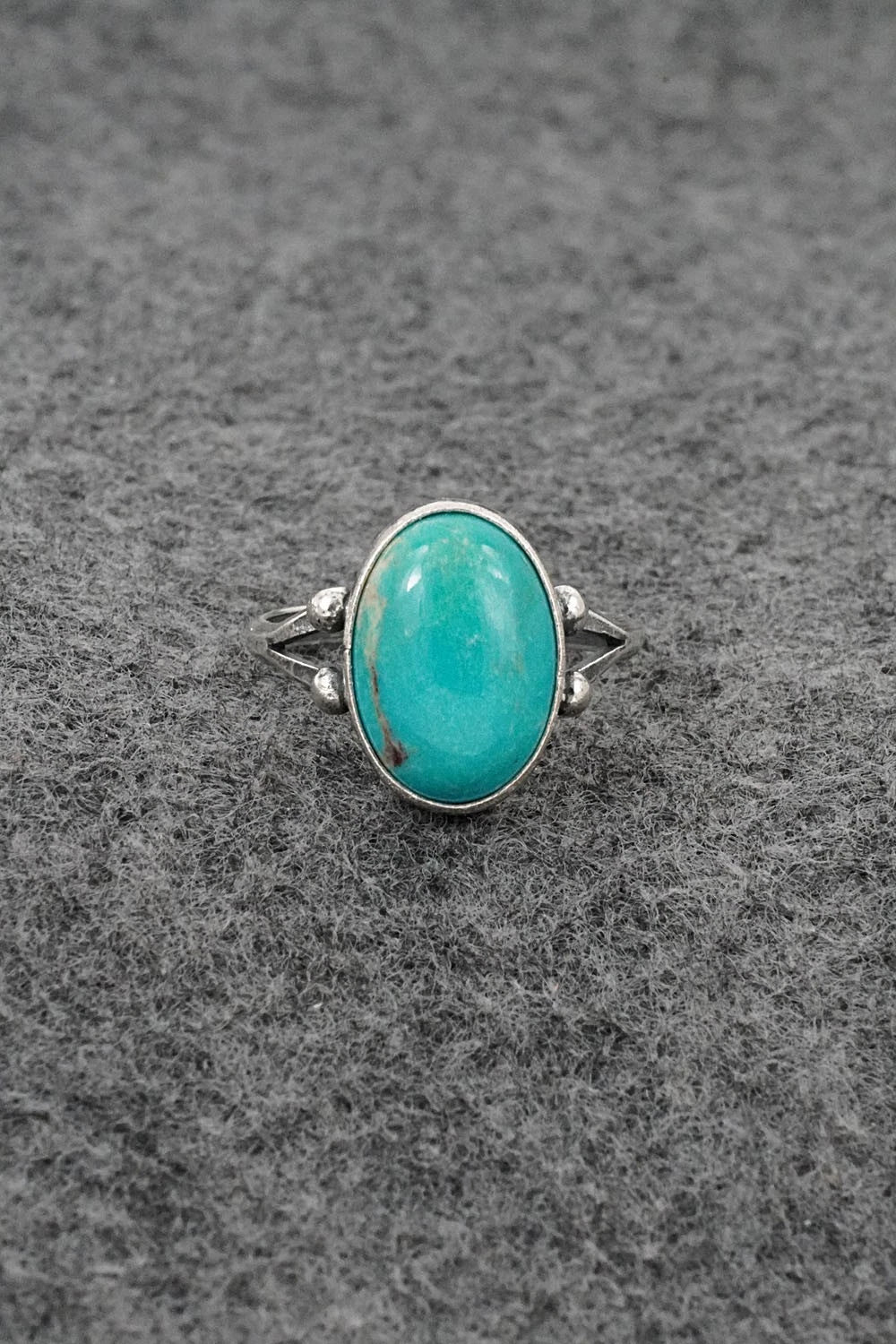 Turquoise and Sterling Silver Ring - Jerryson Henio - Size 7