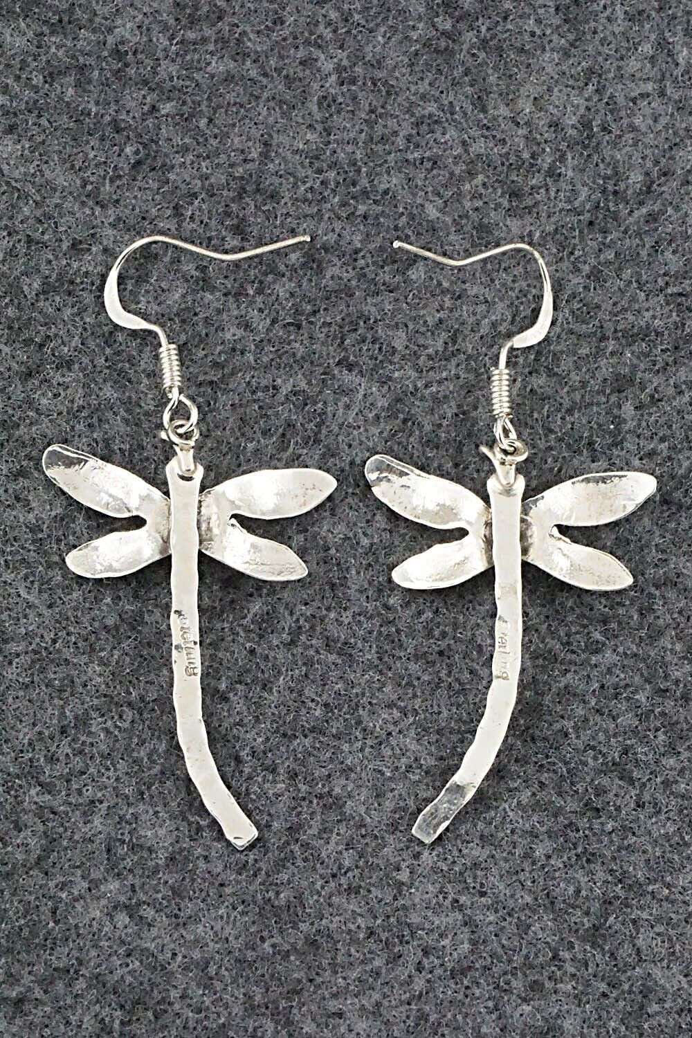 Coral & Sterling Silver Earrings - Lucille Platero