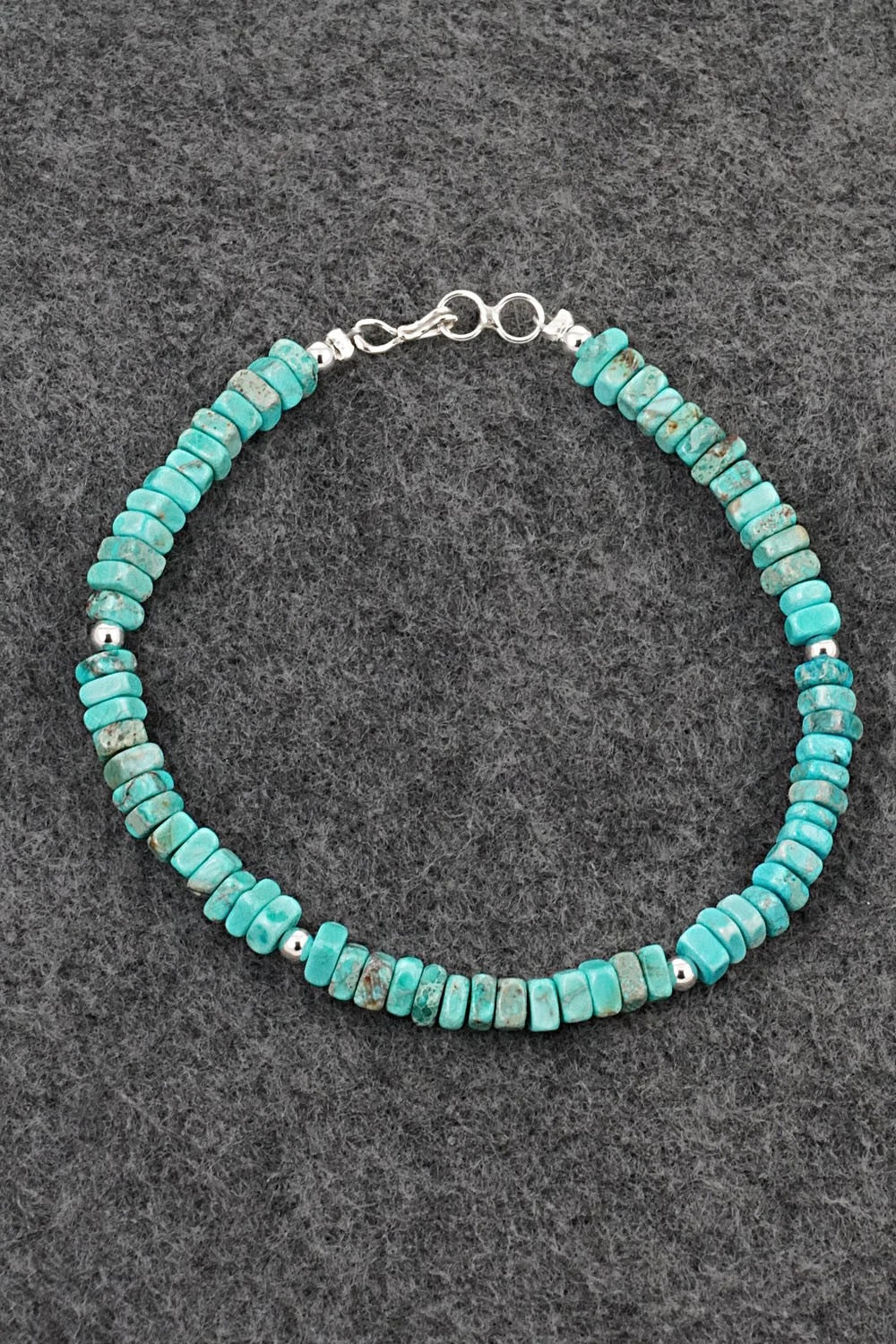 Turquoise & Sterling Silver Bracelet - Doreen Jake