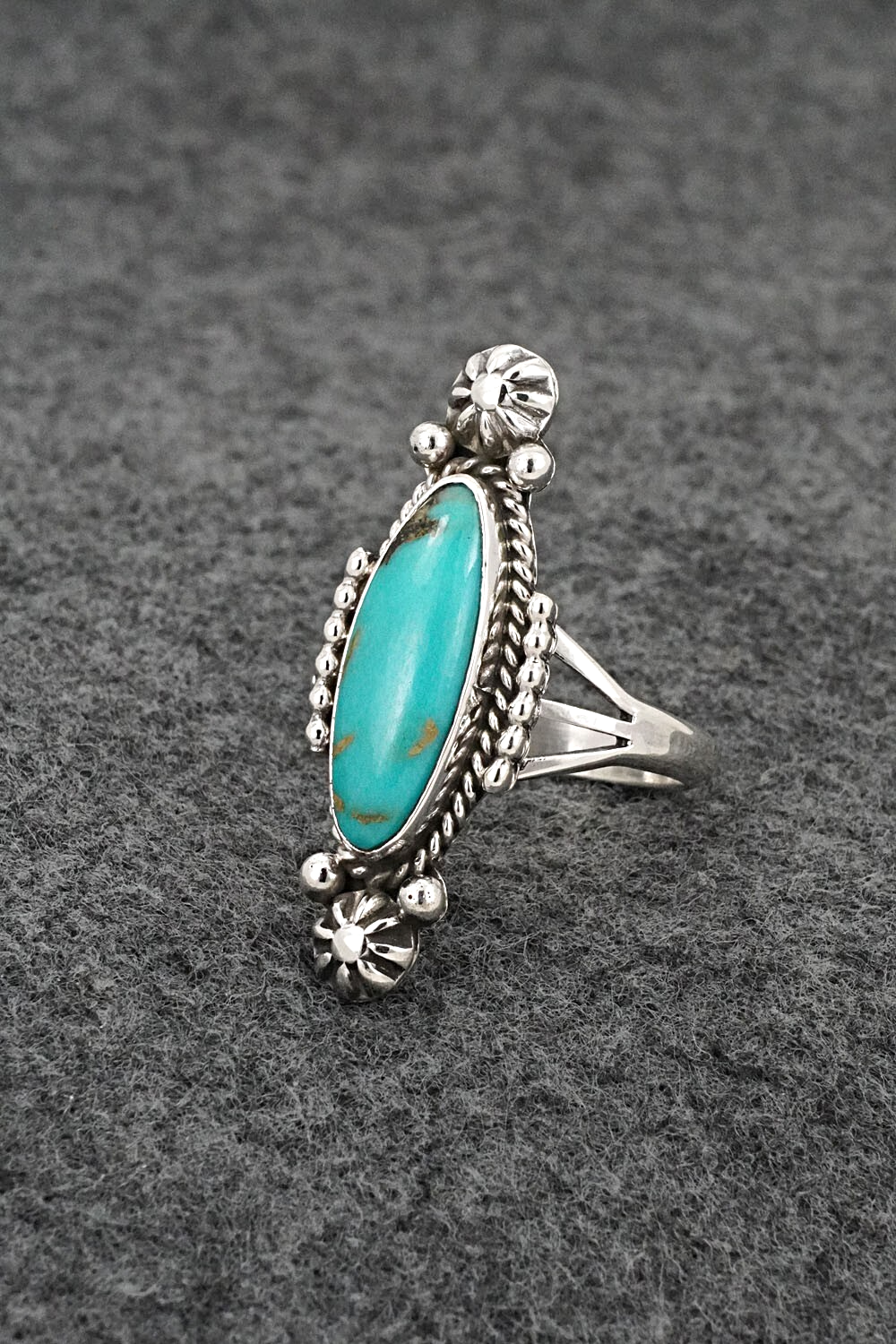 Turquoise & Sterling Silver Ring - Daniel Benally - Size 9