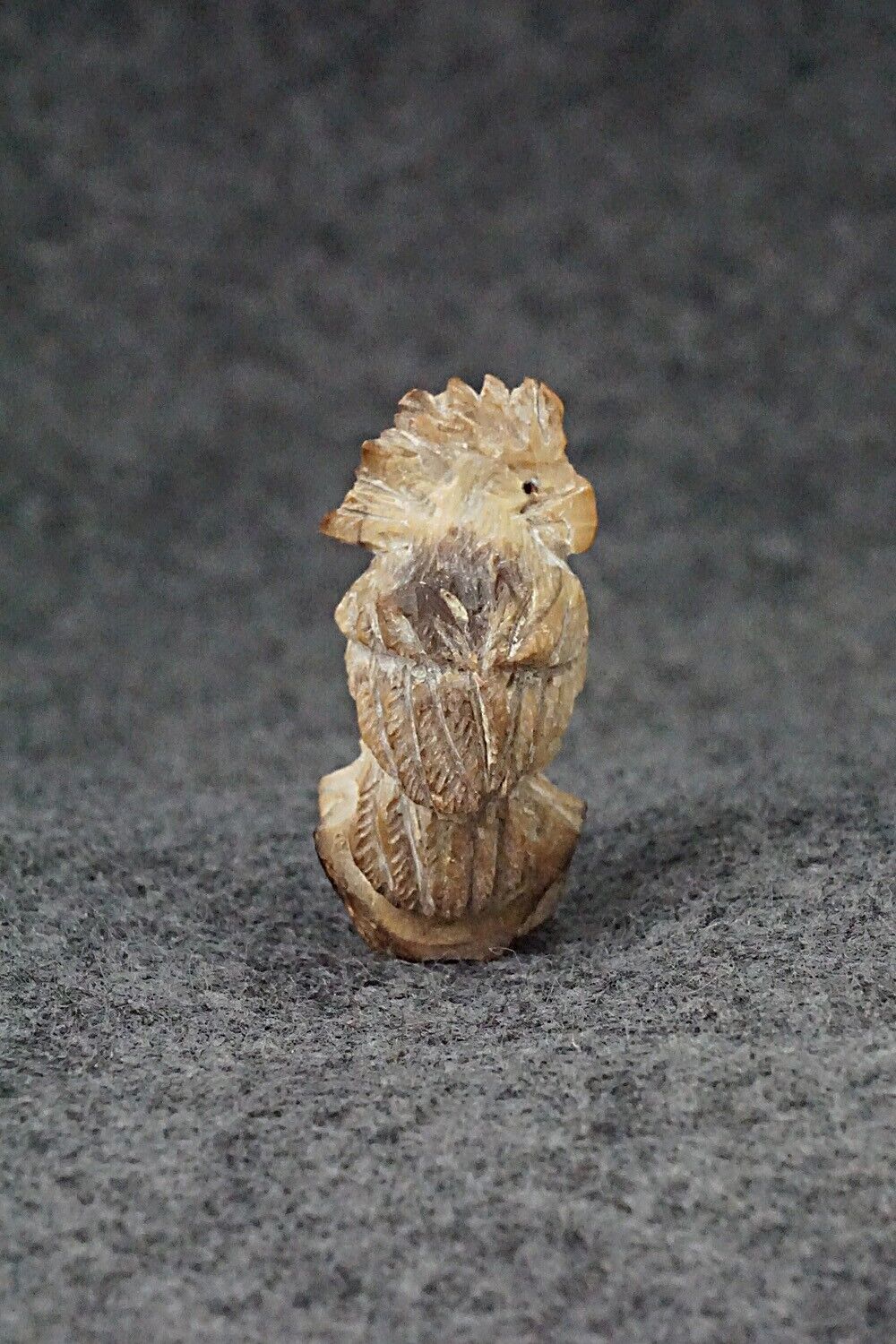 Mini Parrot Zuni Fetish Carving - Lewis Malie Jr.