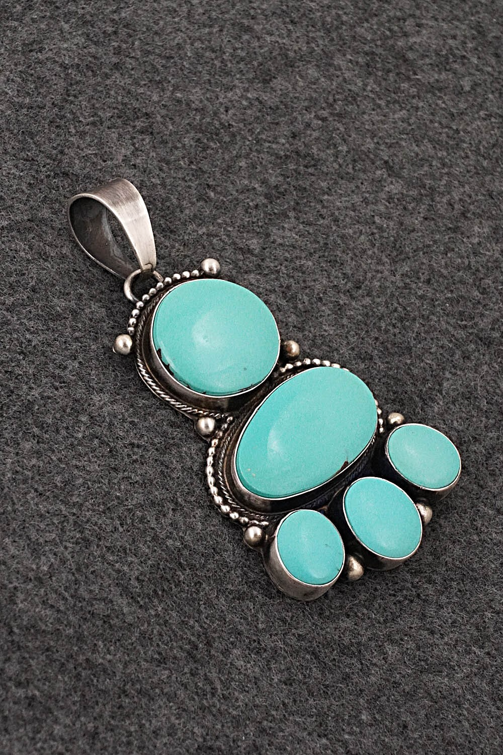 Turquoise & Sterling Silver Pendant - Kathleen Chavez